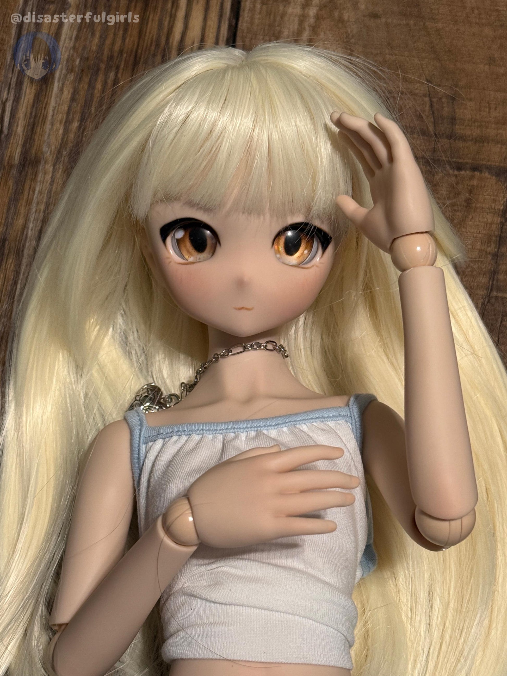 OOAK Dollfie Dream DDH-27 Flesh Head 1/3 MJD (Orange eyes)