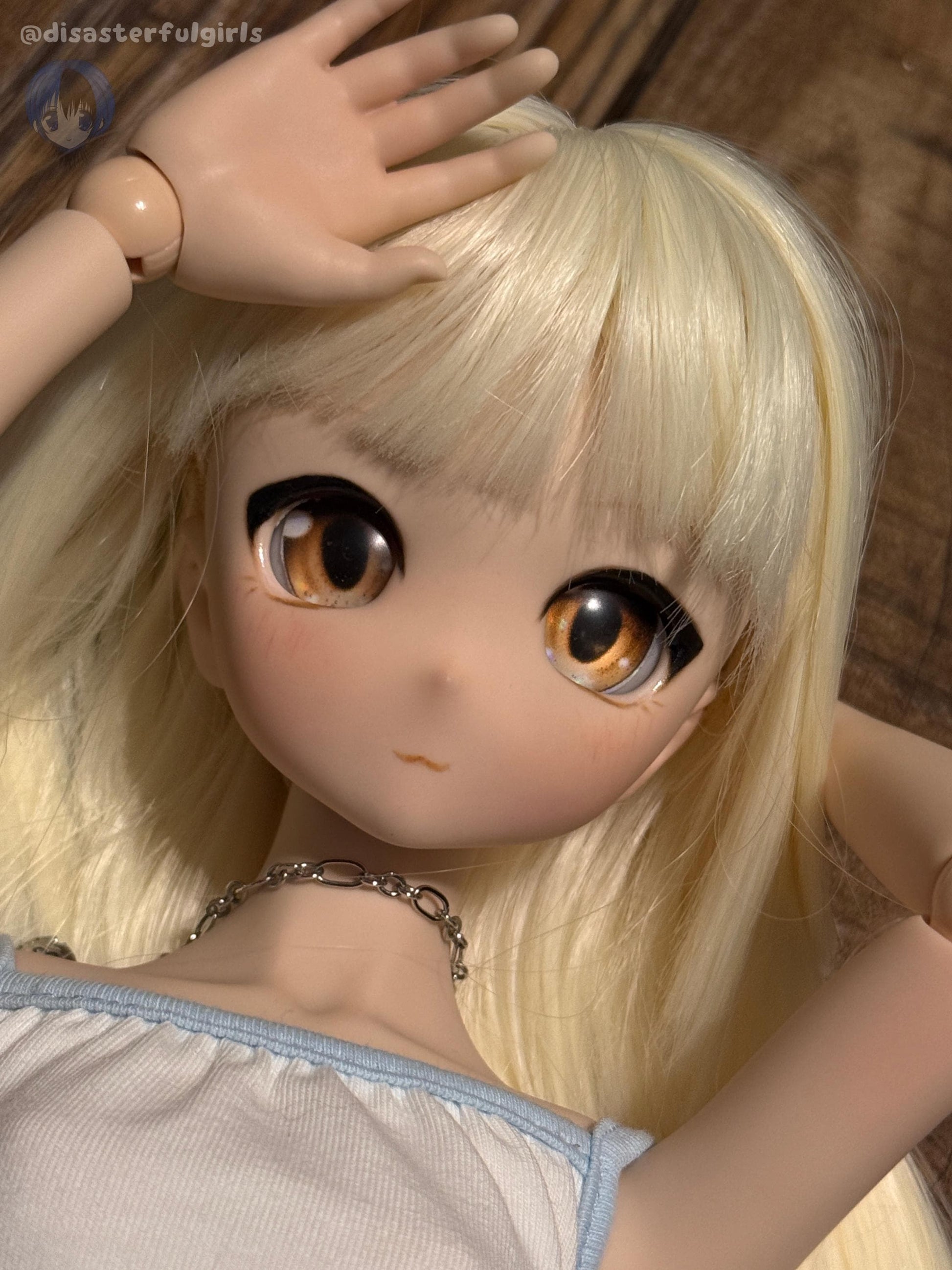 OOAK Dollfie Dream DDH-27 Flesh Head 1/3 MJD (Orange eyes)