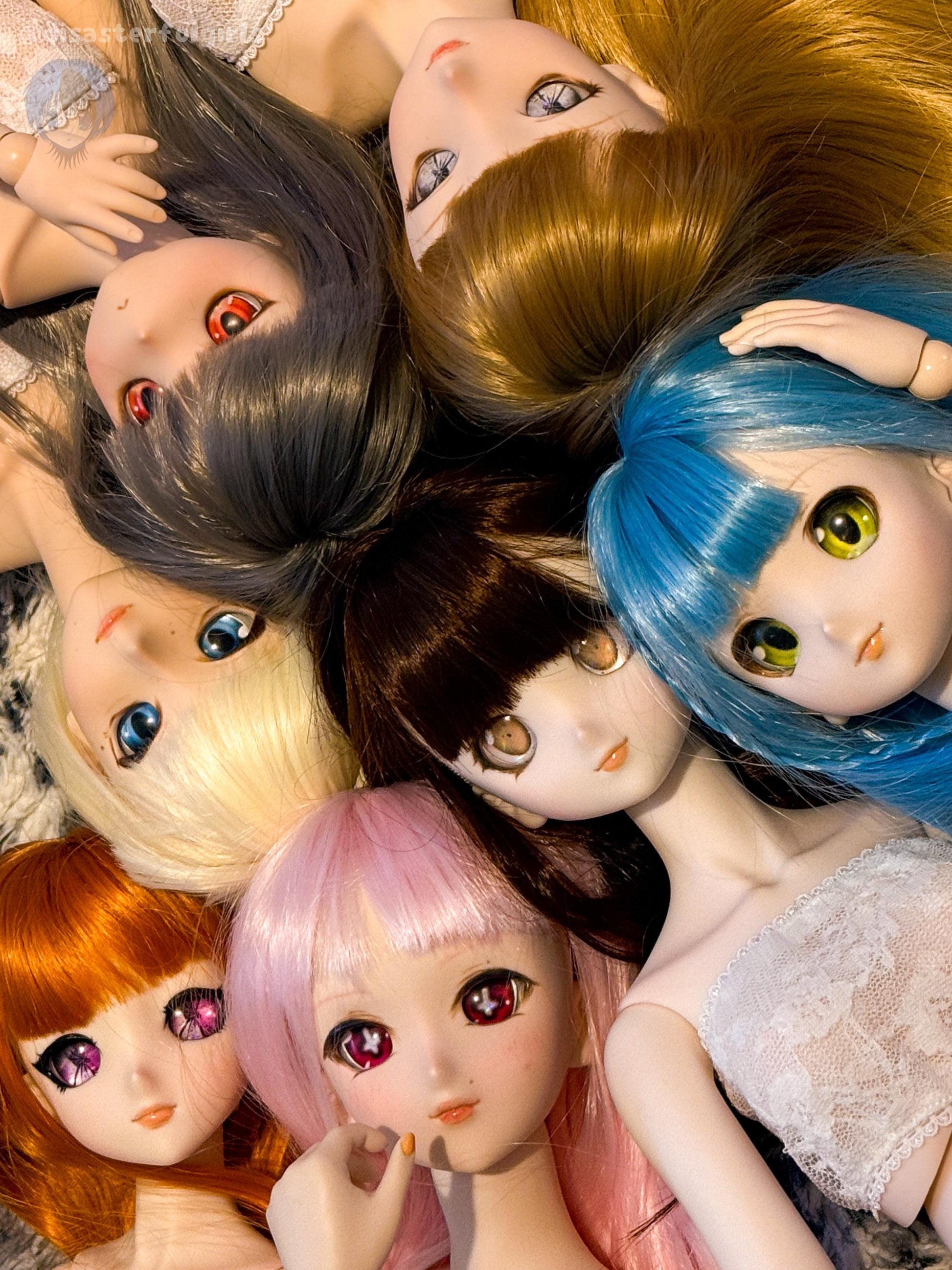 OOAK Dollfie Dream DDH-29 Flesh Head 1/3 MJD (Red eyes)