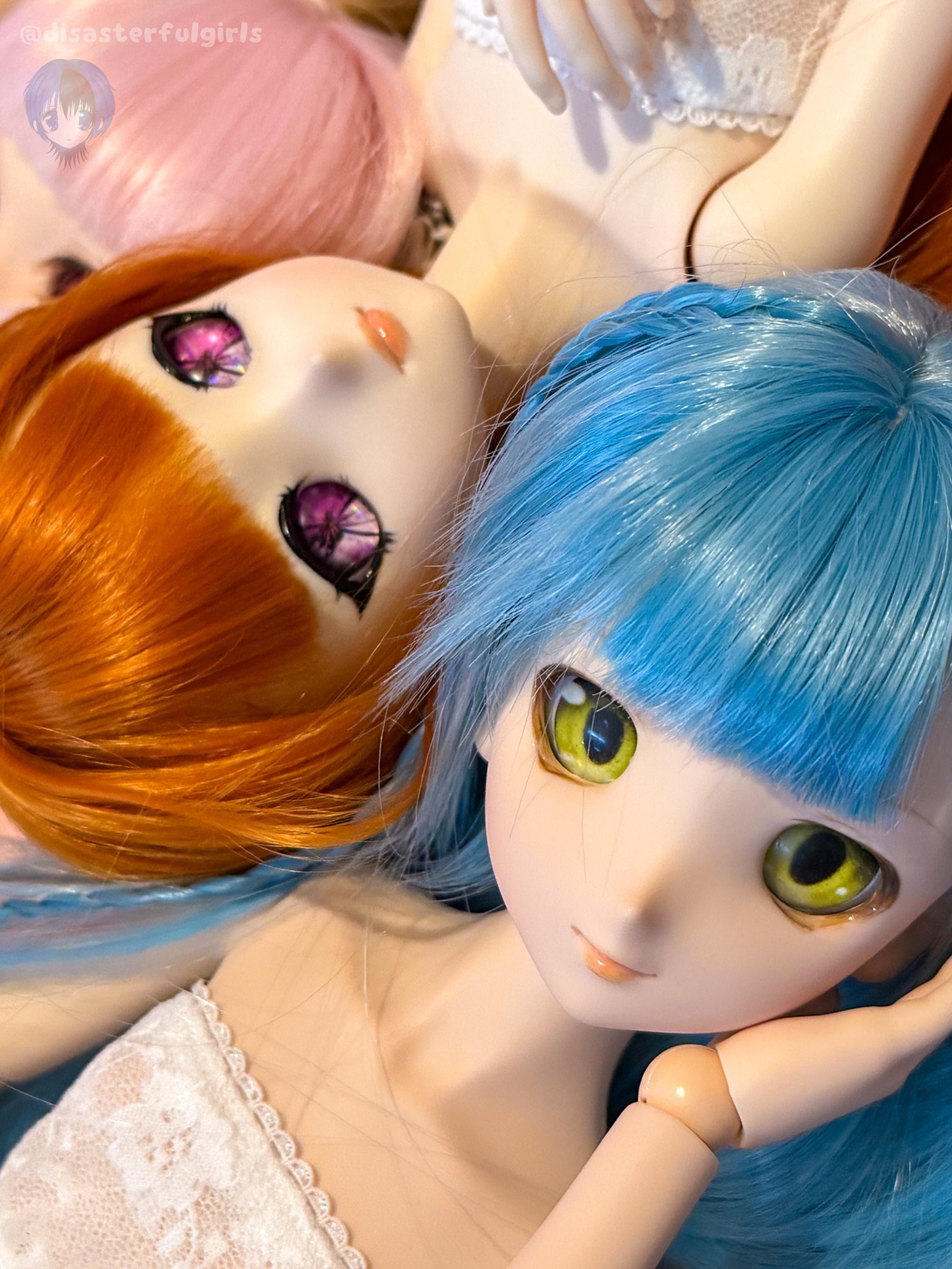 OOAK Dollfie Dream DDH-06 Flesh Head 1/3 MJD (Green eyes)