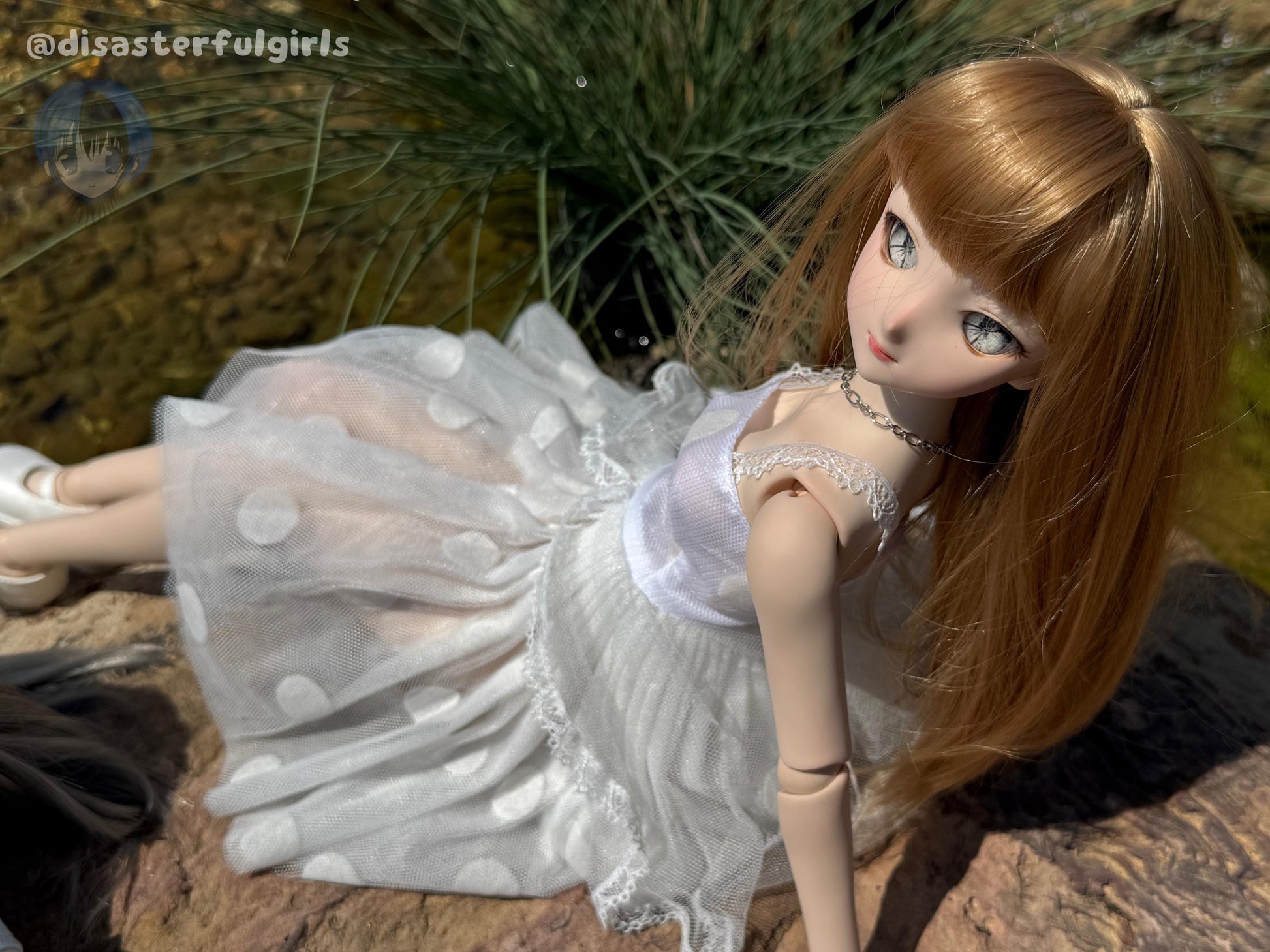OOAK Dollfie Dream DDH-09 Flesh Head 1/3 MJD (Grey eyes)