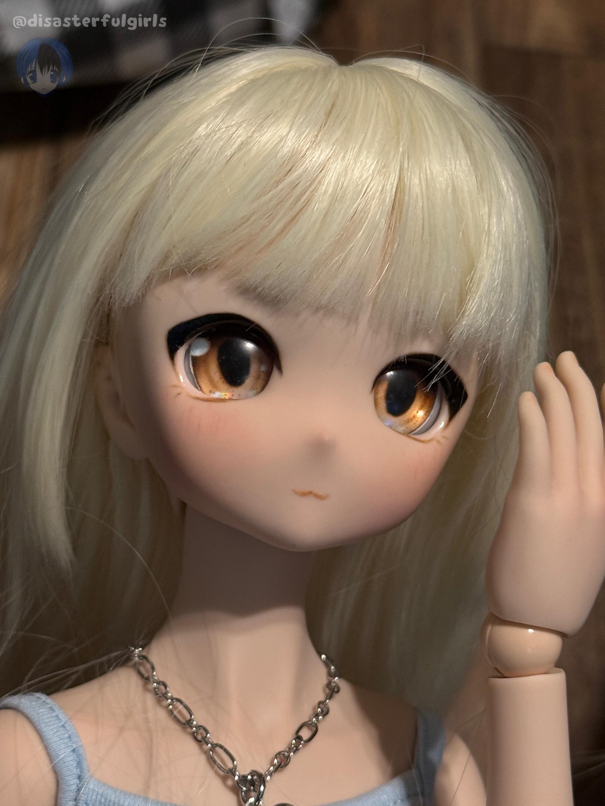 OOAK Dollfie Dream DDH-27 Flesh Head 1/3 MJD (Orange eyes)