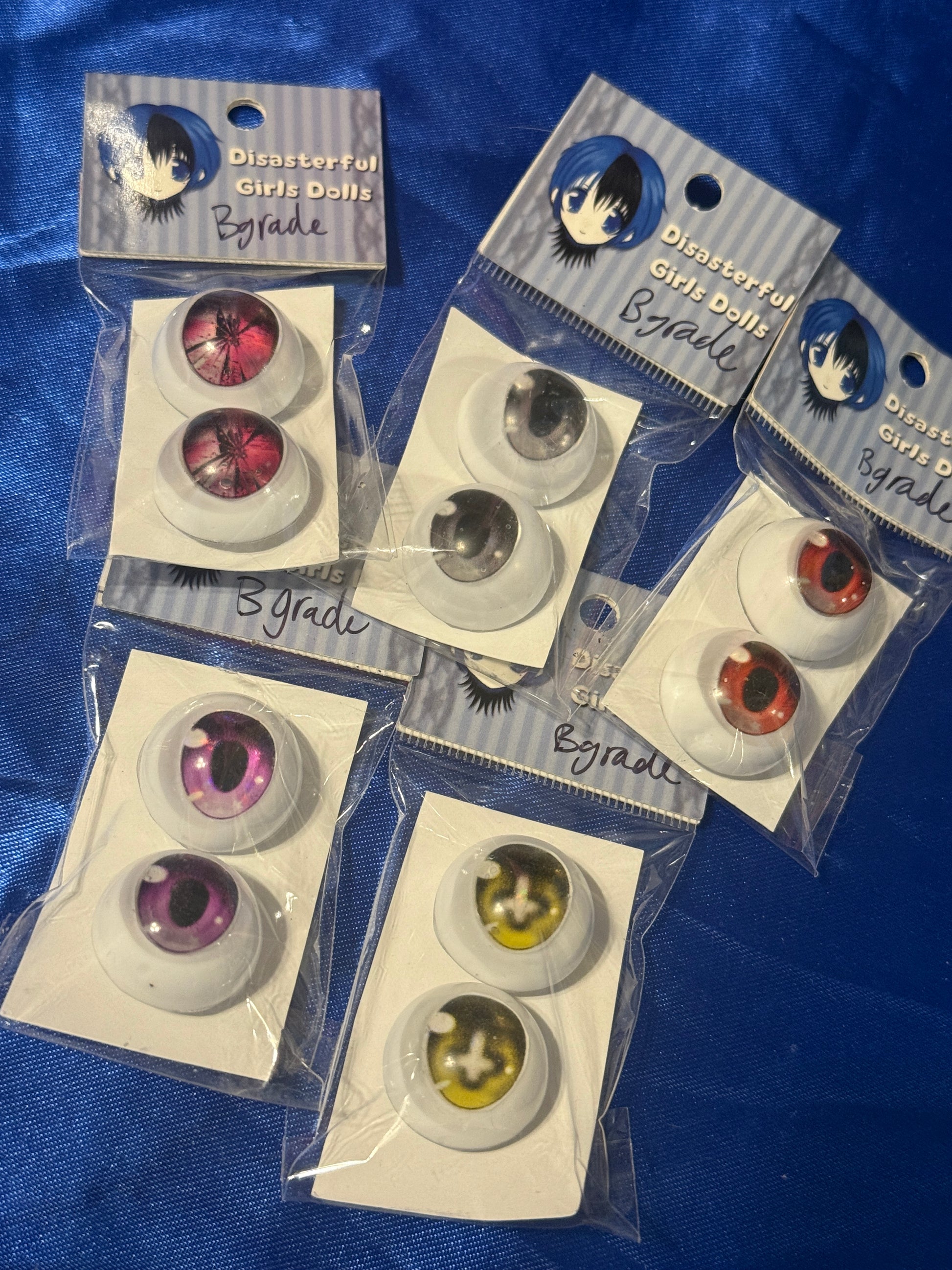 Mystery B GRADE bjd eye grab bags (3 sets of eyes per grab bag)