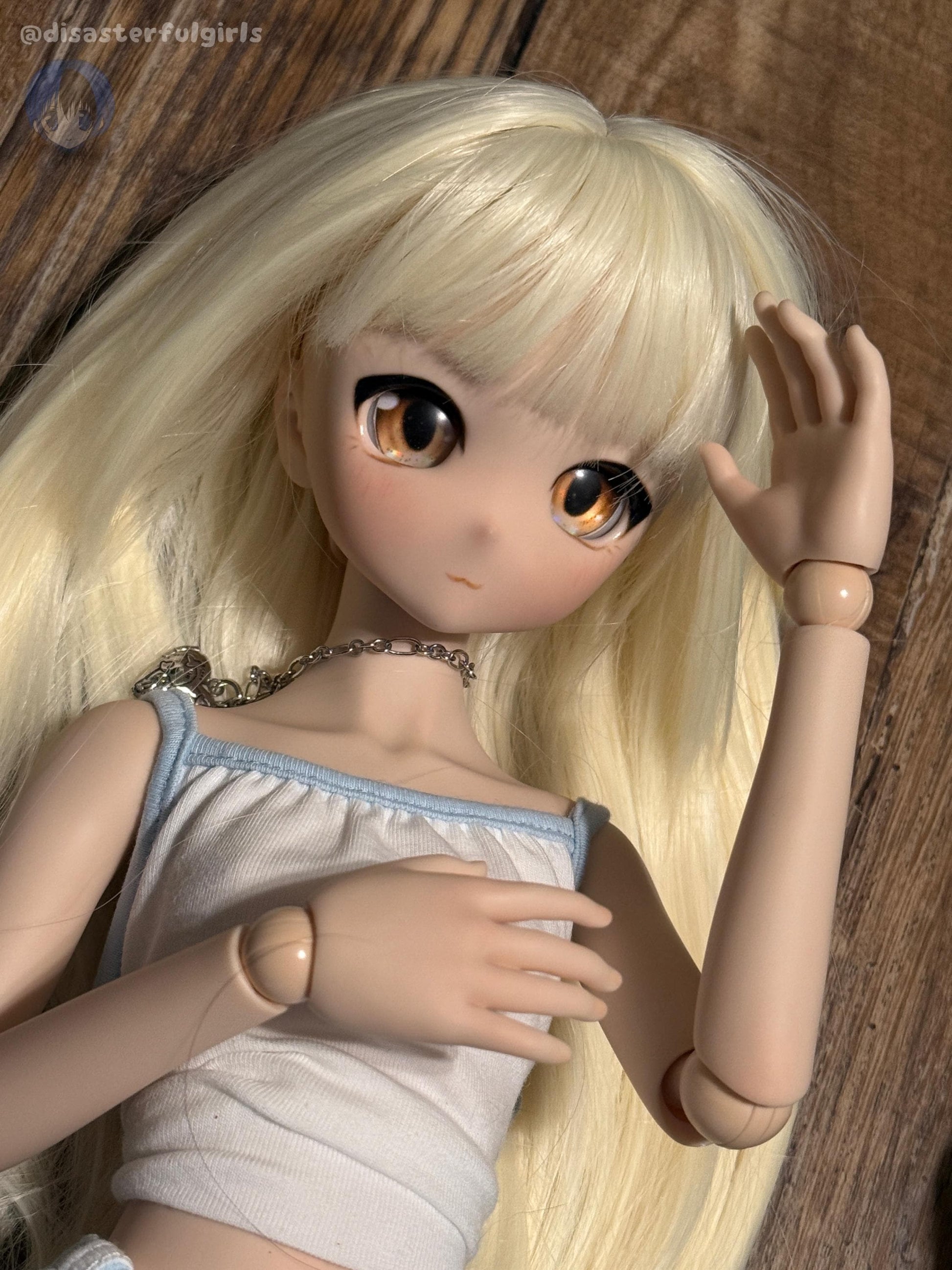 OOAK Dollfie Dream DDH-27 Flesh Head 1/3 MJD (Orange eyes)