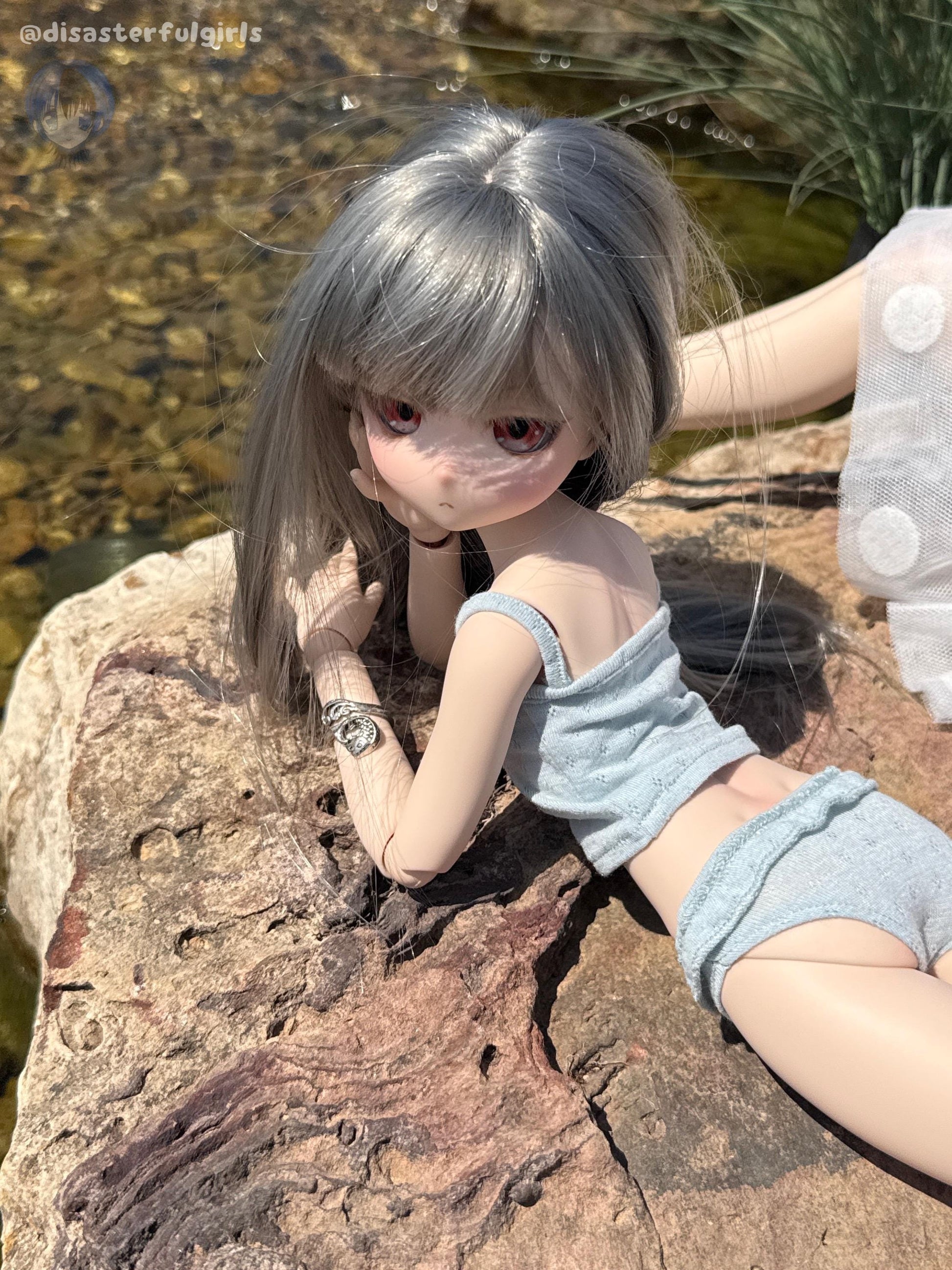 OOAK Dollfie Dream DDH-29 Flesh Head 1/3 MJD (Red eyes)