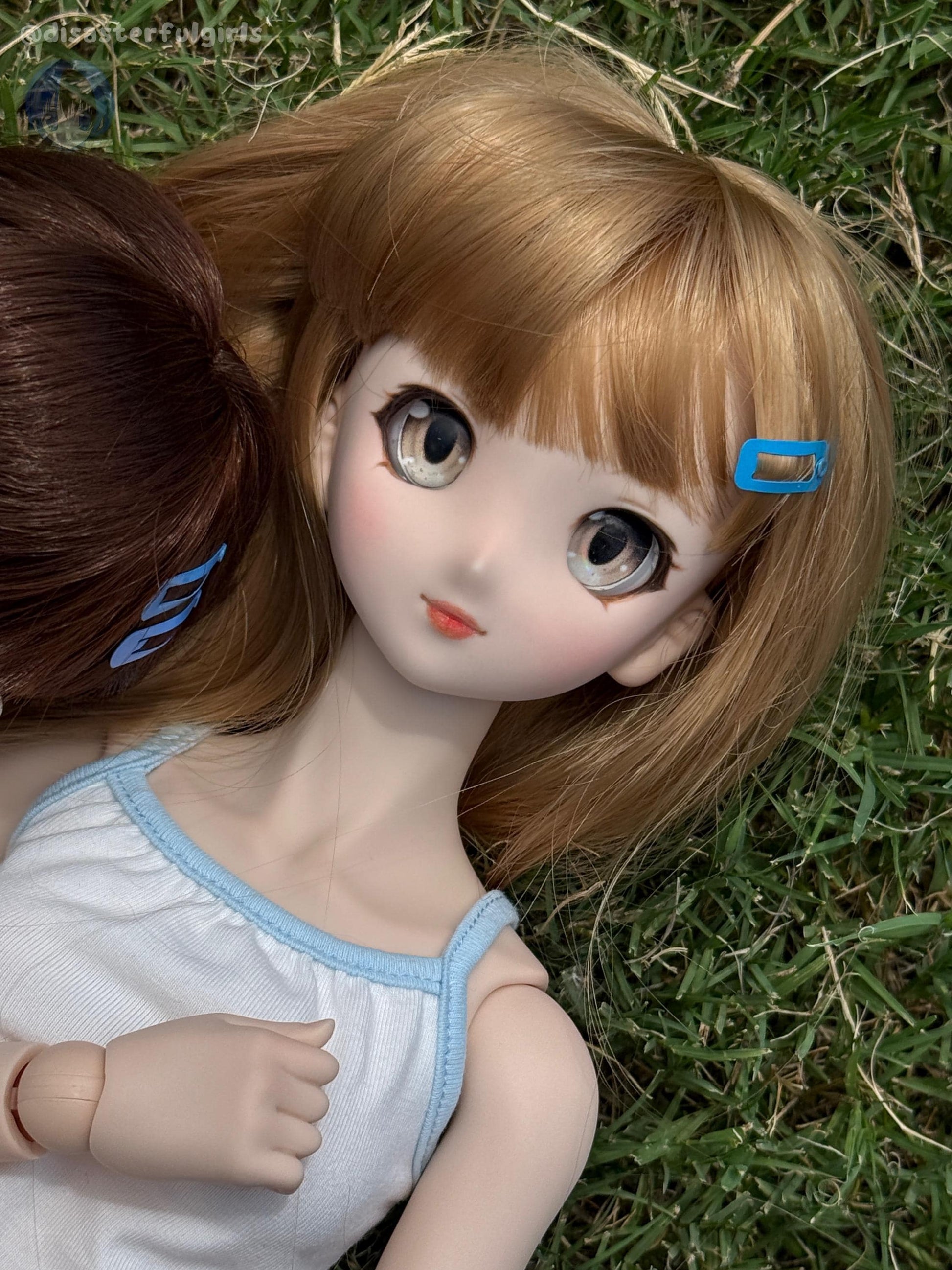 OOAK Dollfie Dream DDH-06 Flesh Head 1/3 MJD (Brown eyes)
