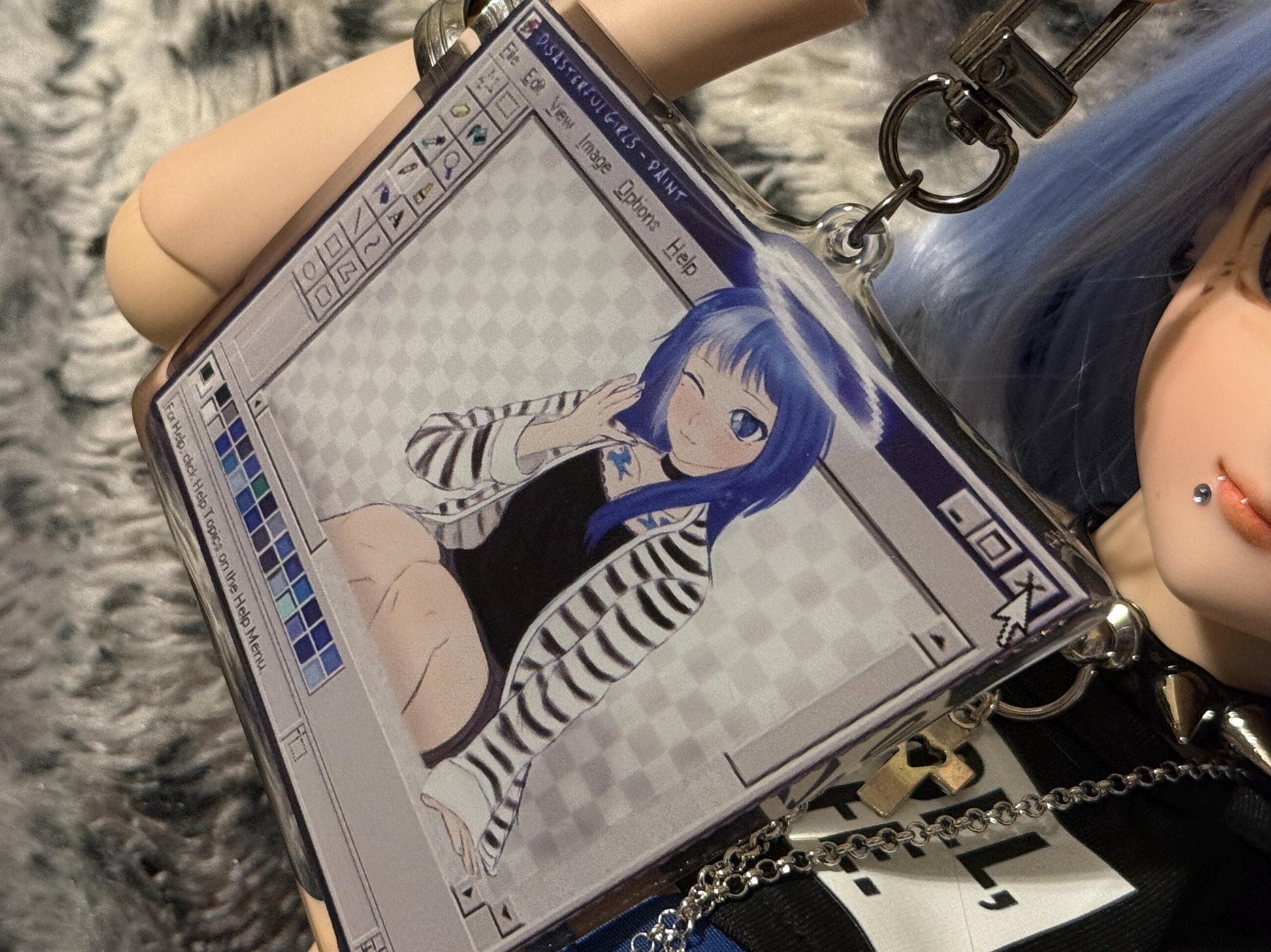 Disasterful Girls Cyber Angel/Paint Keychain