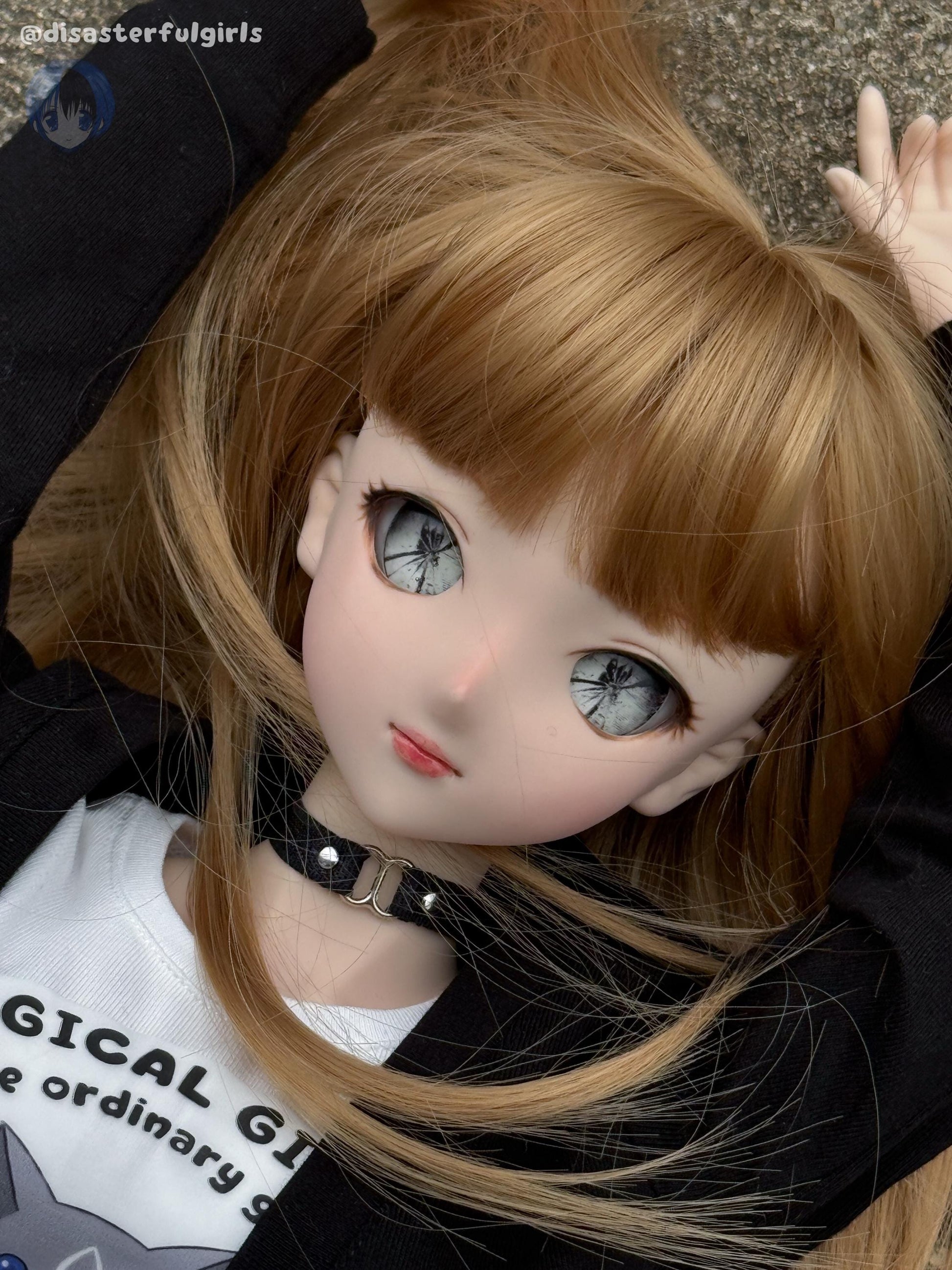 OOAK Dollfie Dream DDH-09 Flesh Head 1/3 MJD (Grey eyes)