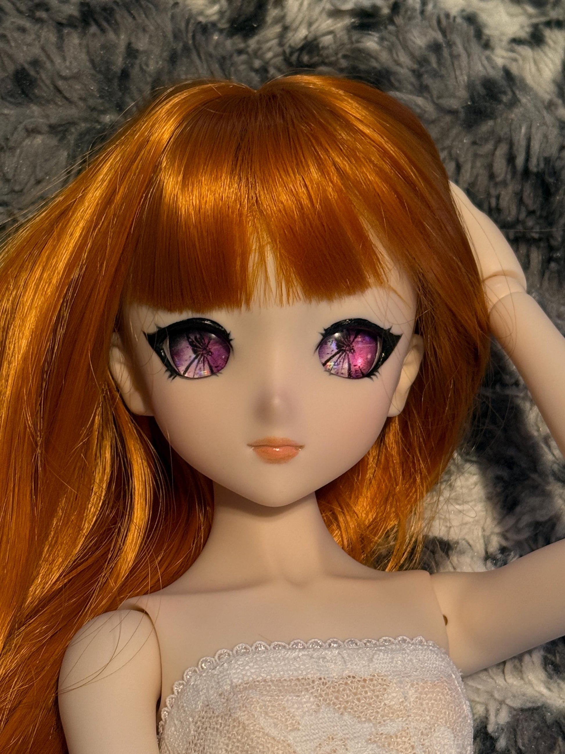 OOAK Dollfie Dream DDH-09 Semi-White Head 1/3 MJD (Purple eyes)