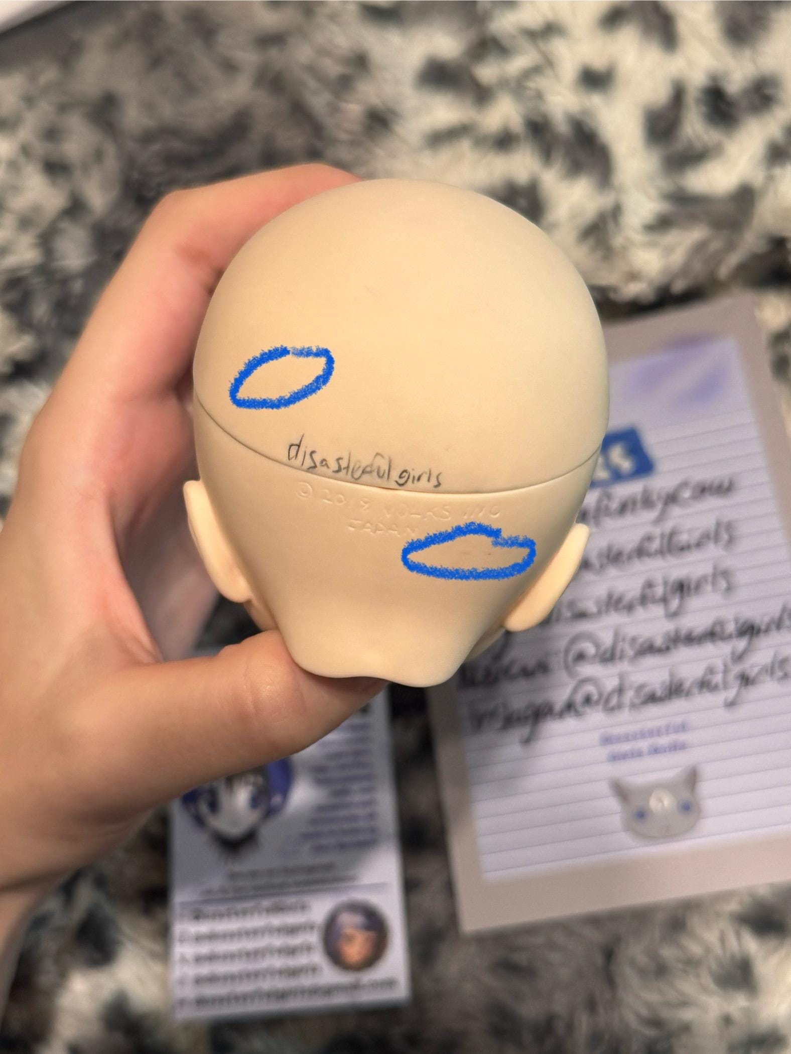 OOAK Dollfie Dream DDH-27 Flesh Head 1/3 MJD (Orange eyes)