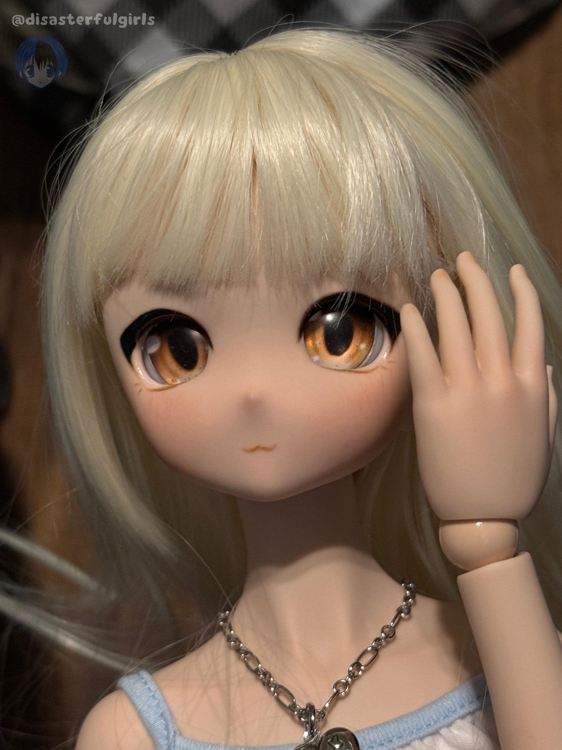 OOAK Dollfie Dream DDH-27 Flesh Head 1/3 MJD (Orange eyes)