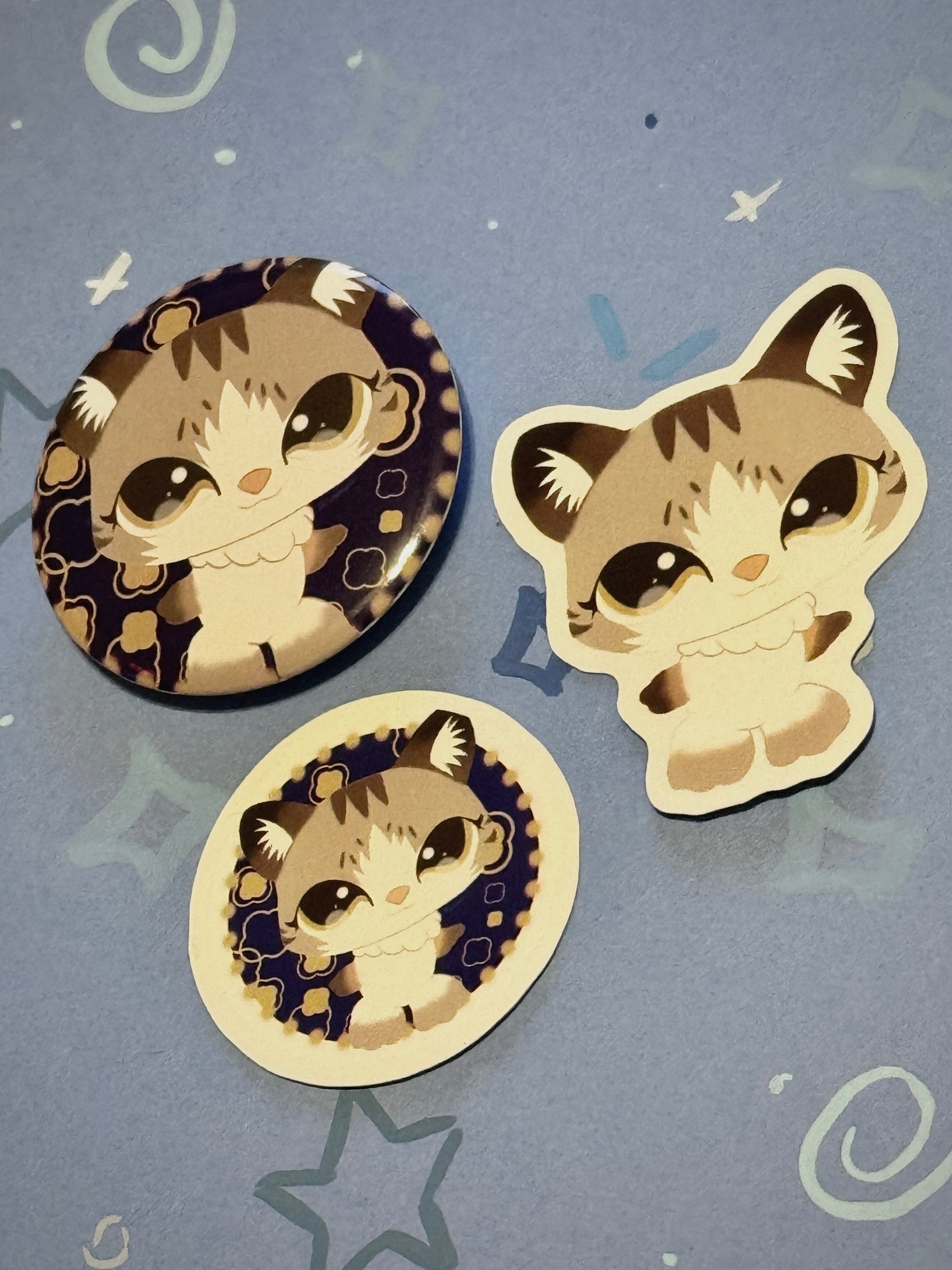 LPS inspired Meowl Stickers and Pin