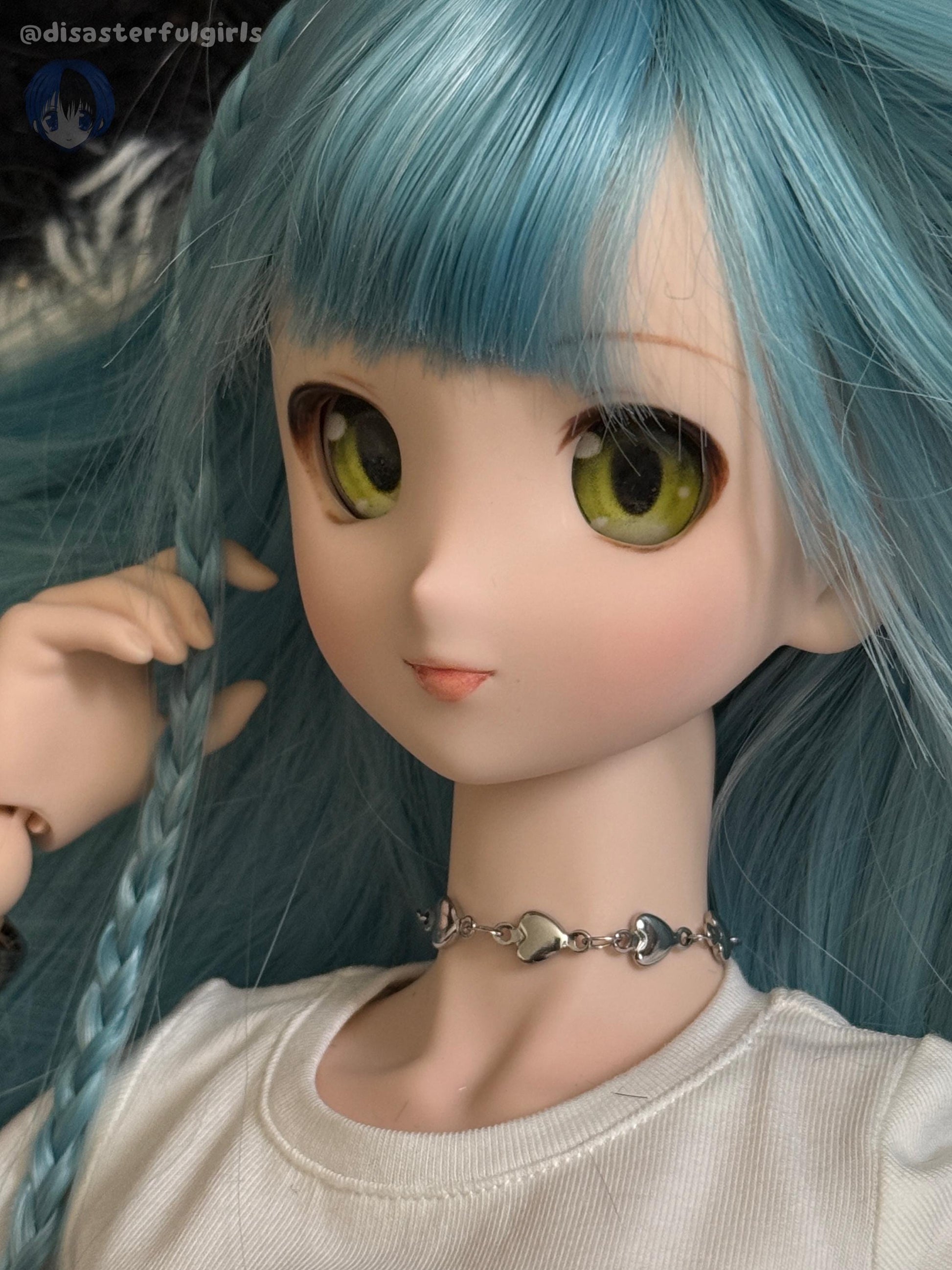 OOAK Dollfie Dream DDH-06 Flesh Head 1/3 MJD (Green eyes)