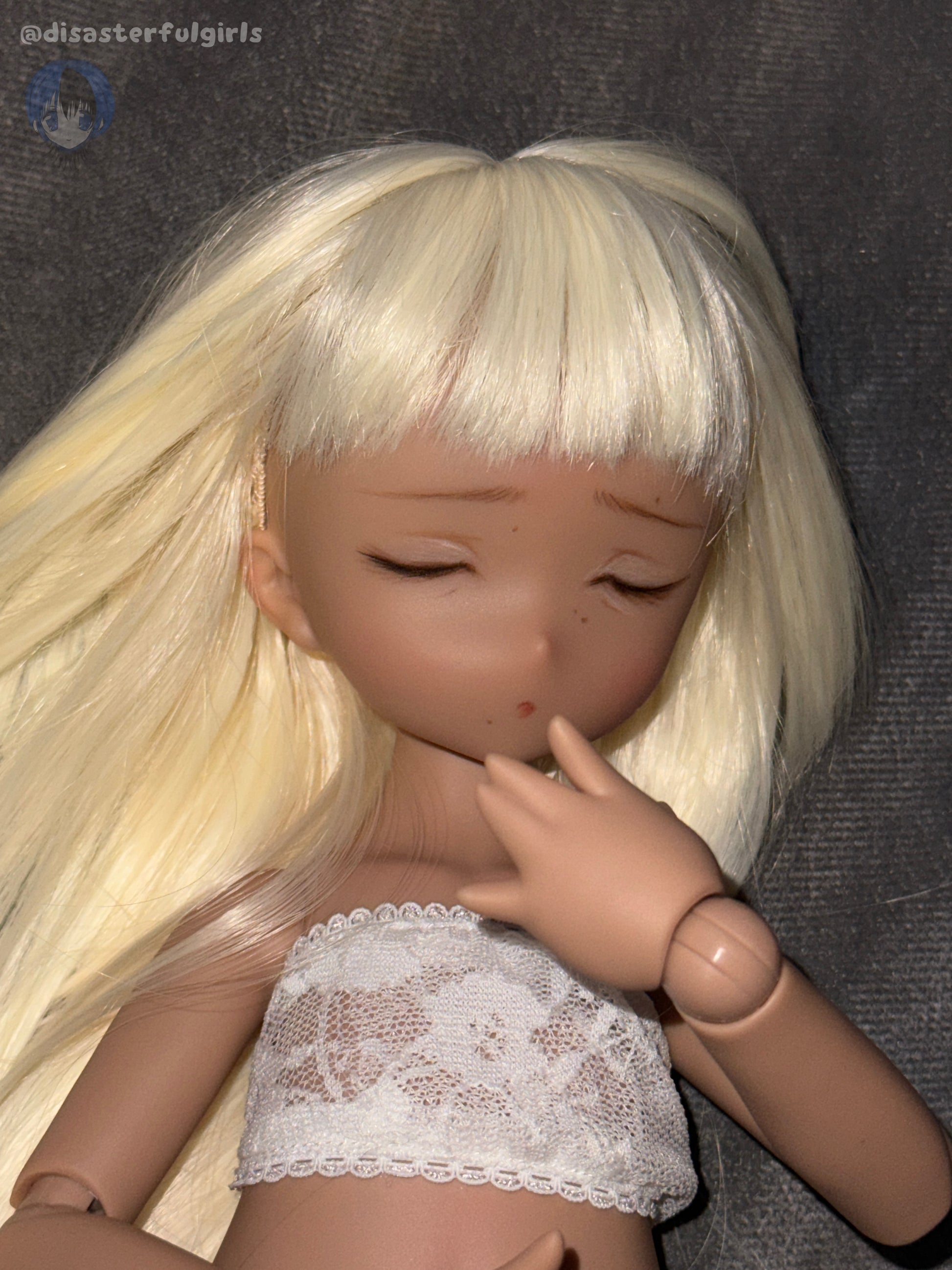 OOAK Imomodoll Empty/Chubby Rabbit Chocolate 1/4 scale full doll