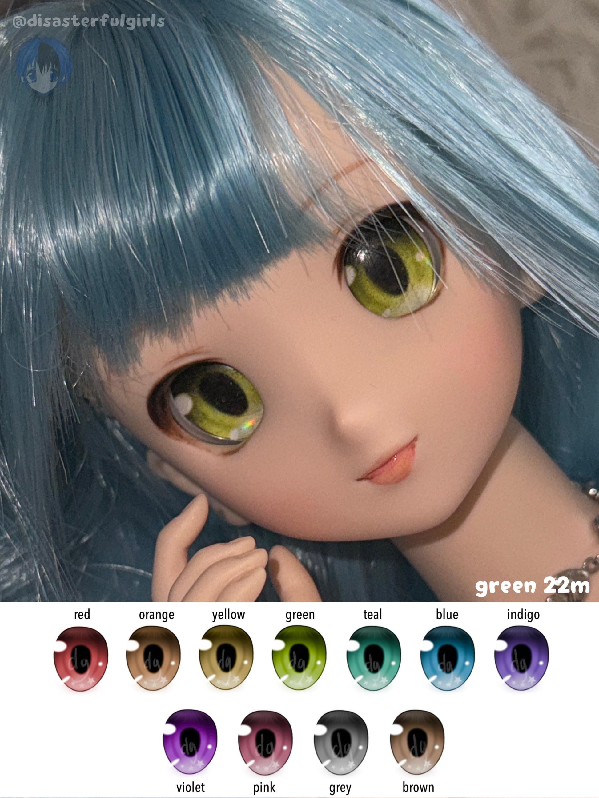 22mm “Starry Eyes”  Anime BJD Doll Eyes