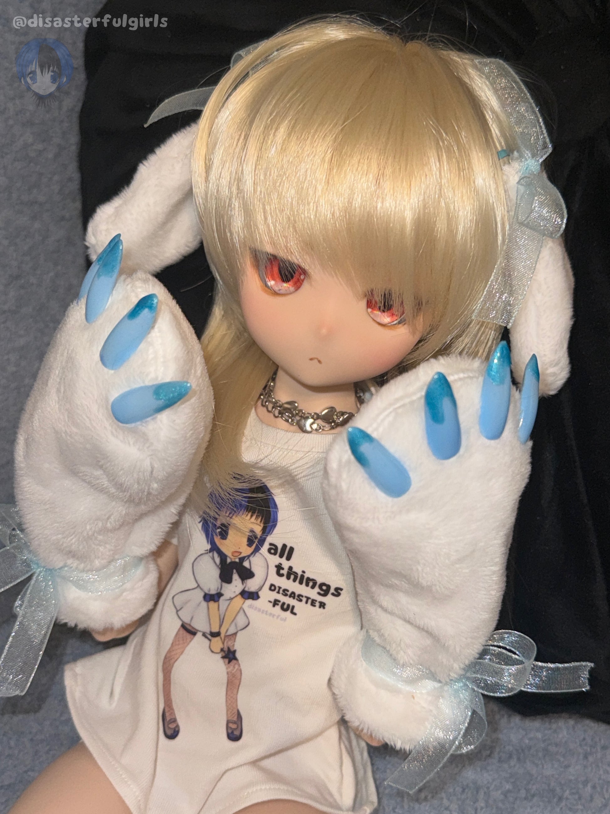 SOLD OUT!! “Puppy GRRRL” outfit accessory set for Mini Dollfie Dream (1/4 BJD)