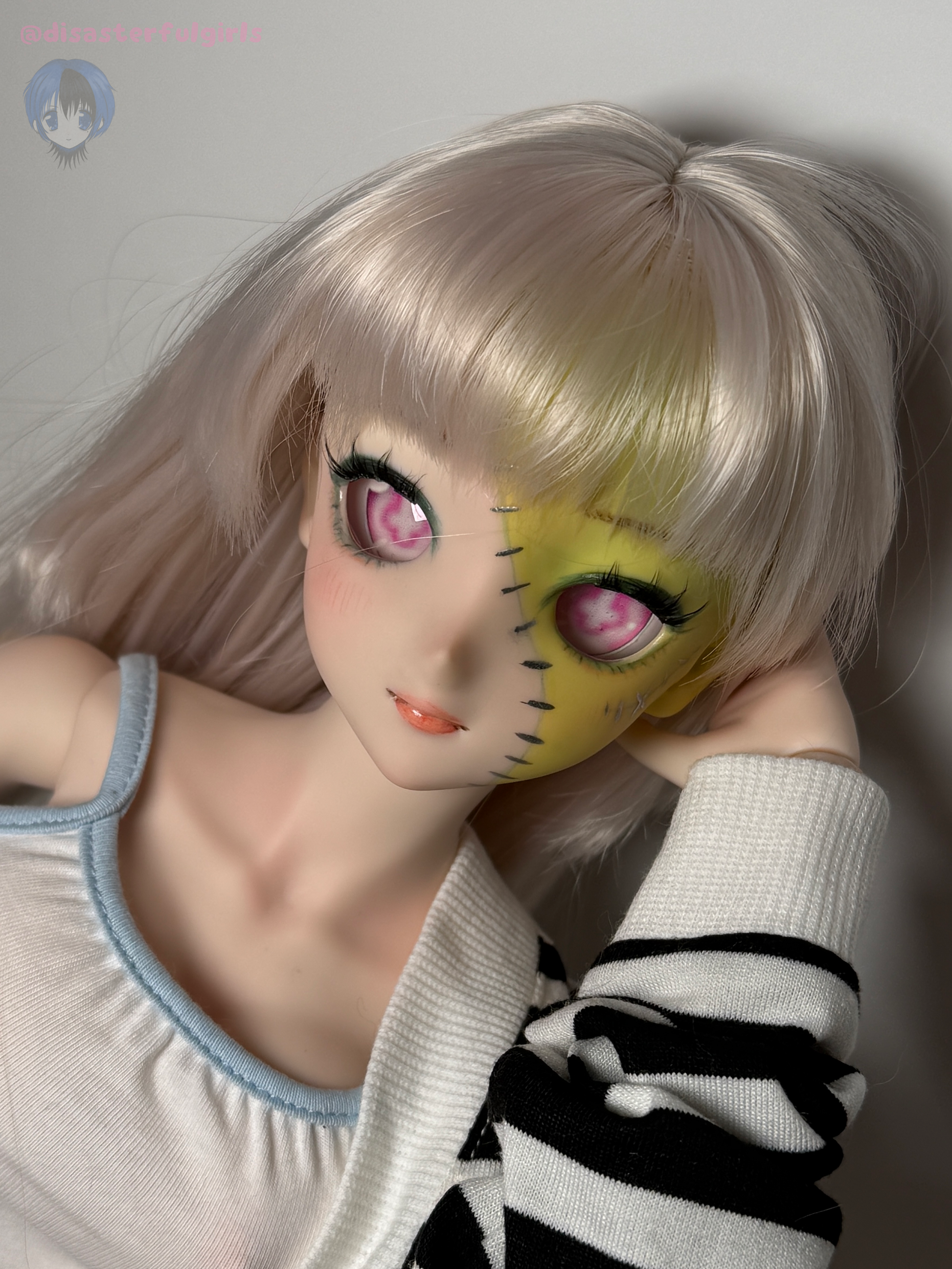 OOAK DDH-09 “Zombie Grrrl” Dollfie Dream Head