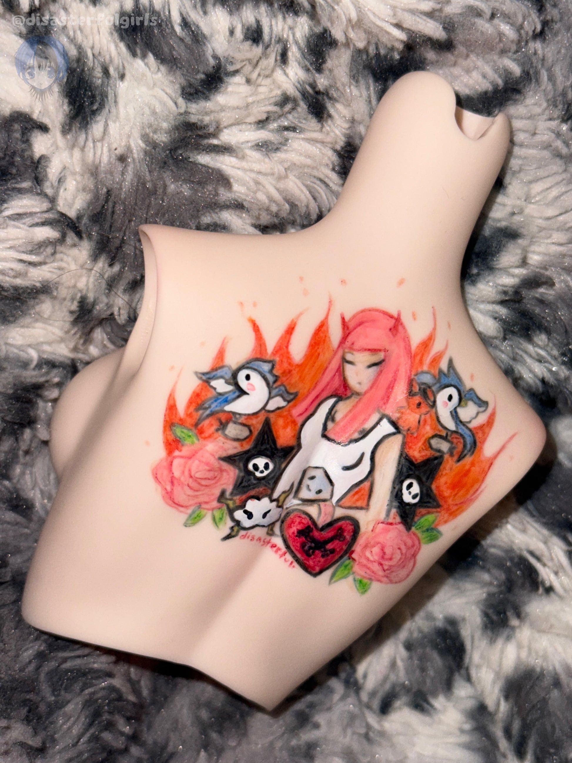 “Tokidoki” inspired back tattoo - Dollfie Dream medium bust