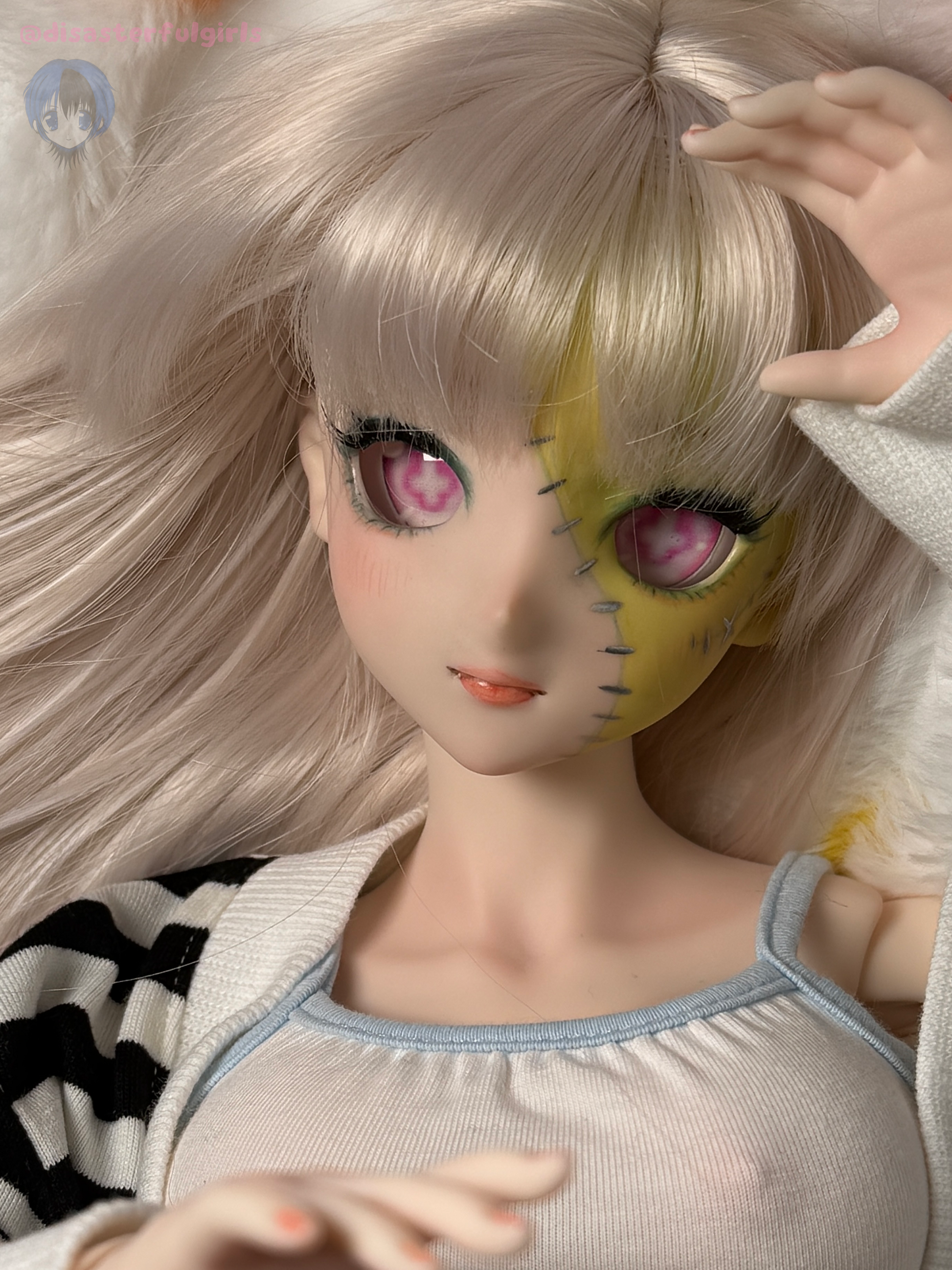 OOAK DDH-09 “Zombie Grrrl” Dollfie Dream Head