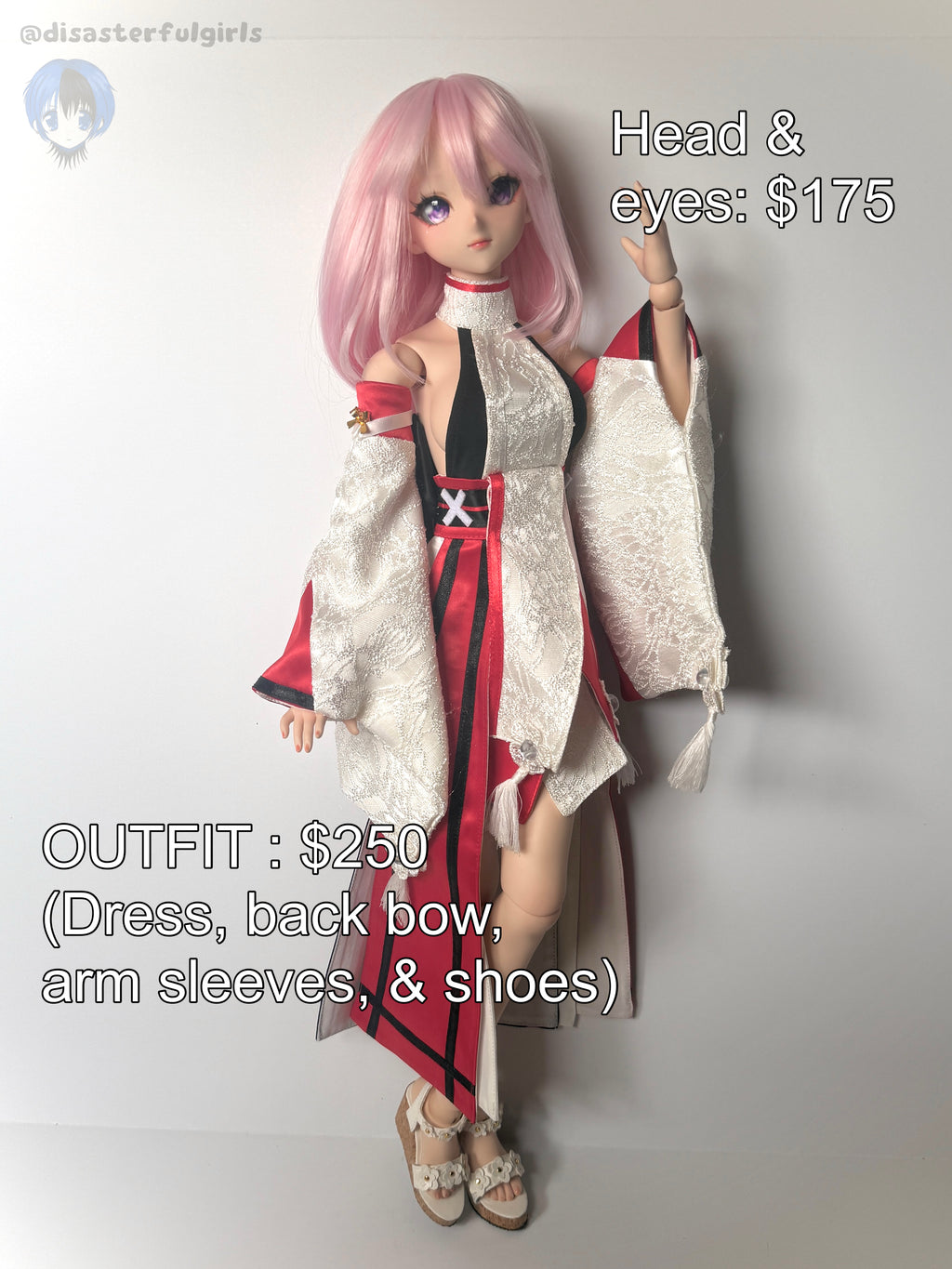 OOAK Yae Miko Dollfie Dream HEAD & EYES ONLY (DDH09 FLESH)