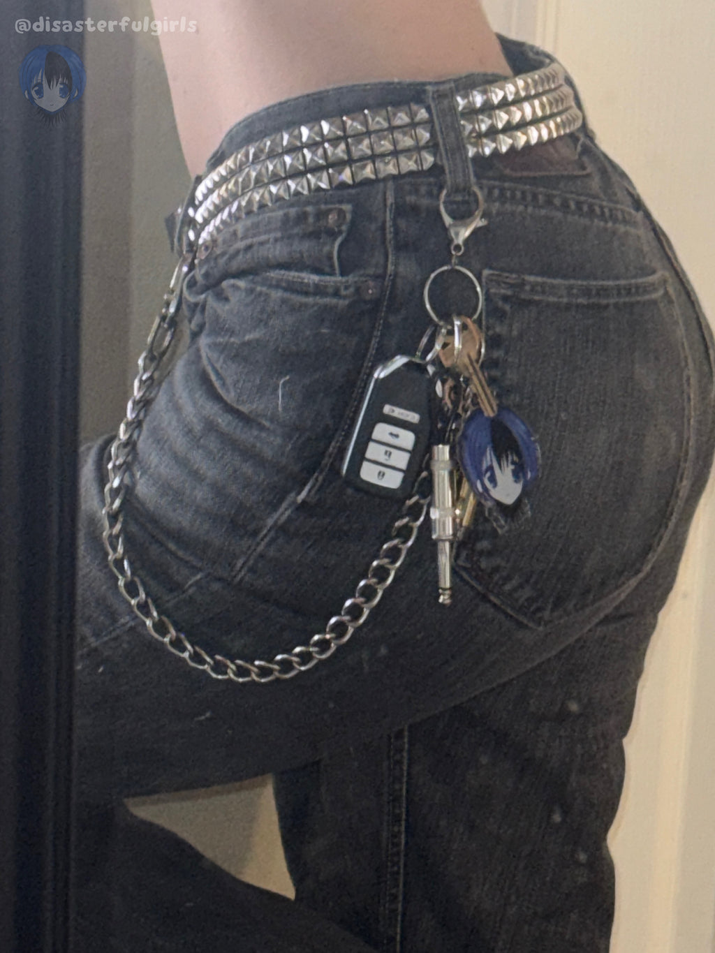 Disasterful Girls Logo Keychain