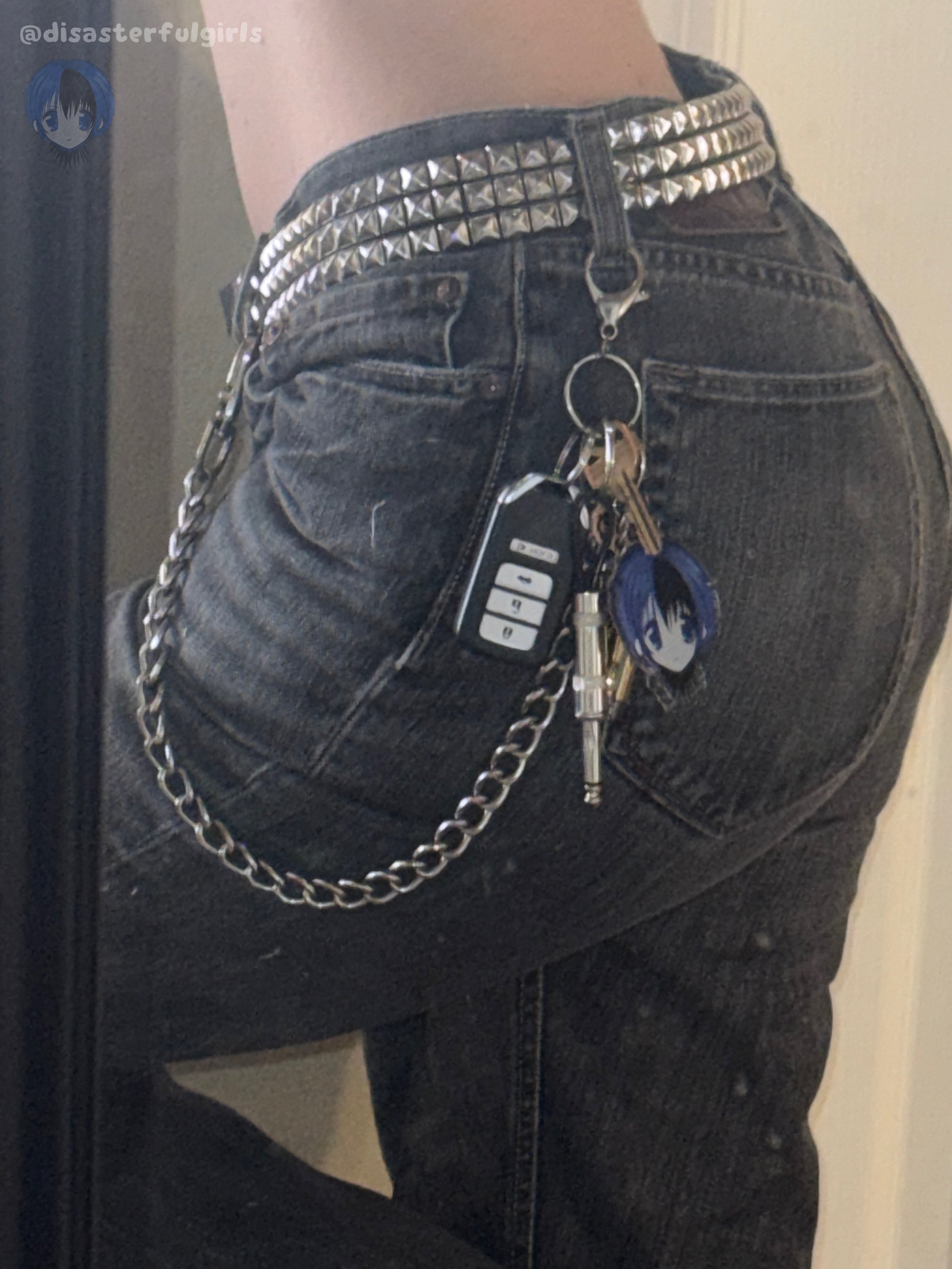Disasterful Girls Logo Keychain