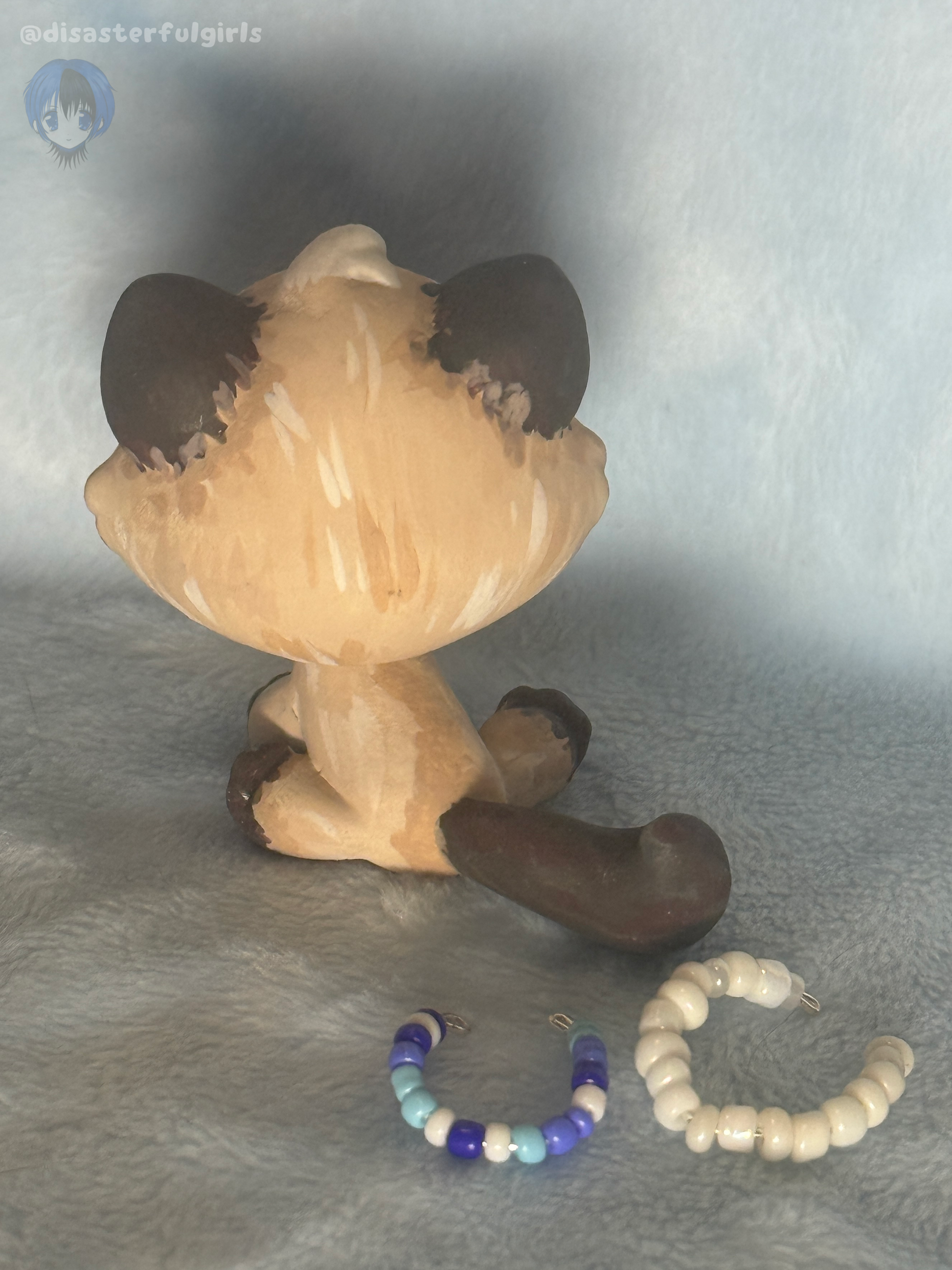 OOAK Littlest Pet Shop tan & brown Siamese Cat