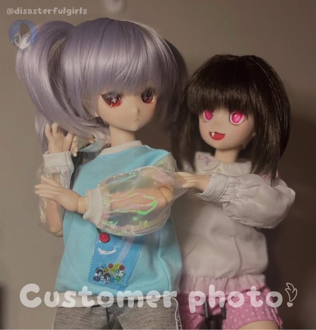 22mm “Crossed” Anime BJD Doll Eyes