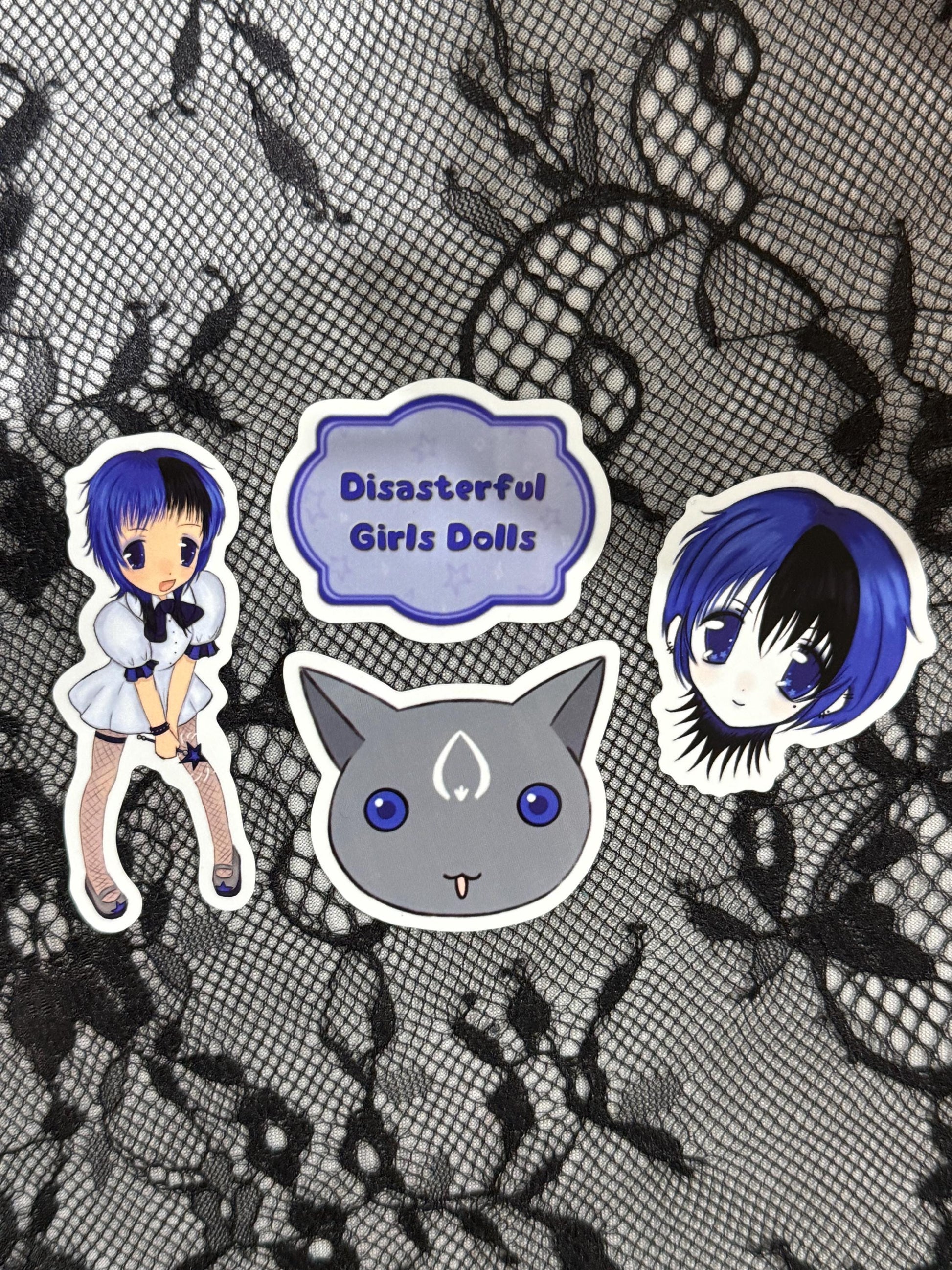 Disasterful Girls Logo Vinyl Stickers
