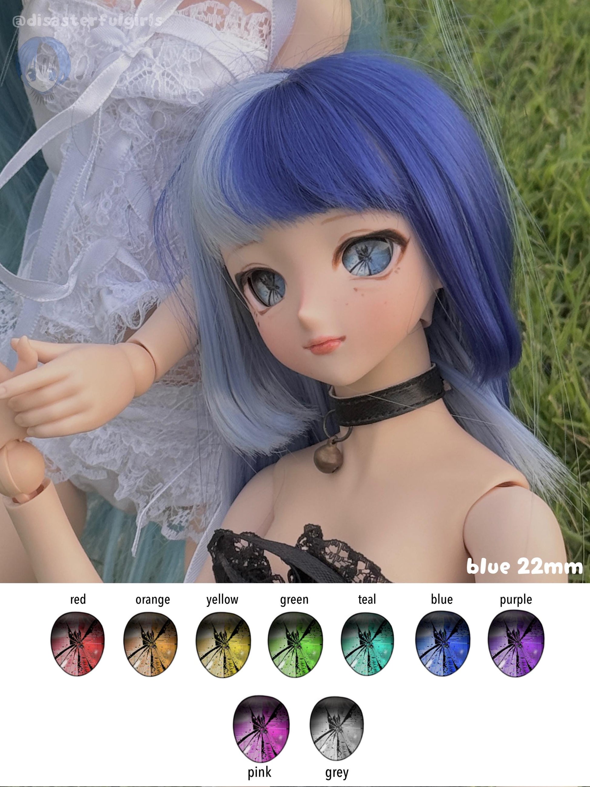 22mm “Cyber Angel” Anime BJD Doll Eyes