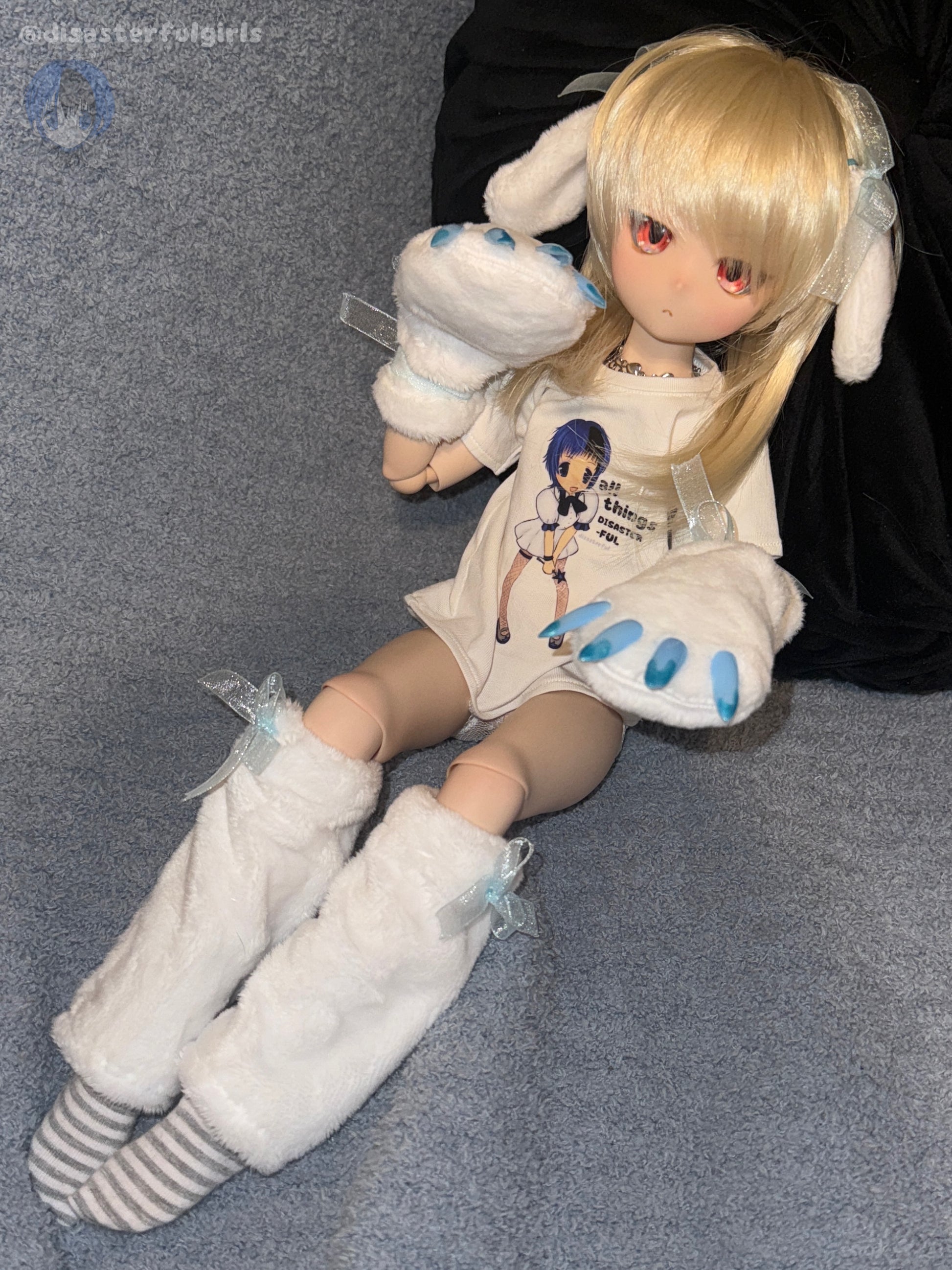 SOLD OUT!! “Puppy GRRRL” outfit accessory set for Mini Dollfie Dream (1/4 BJD)