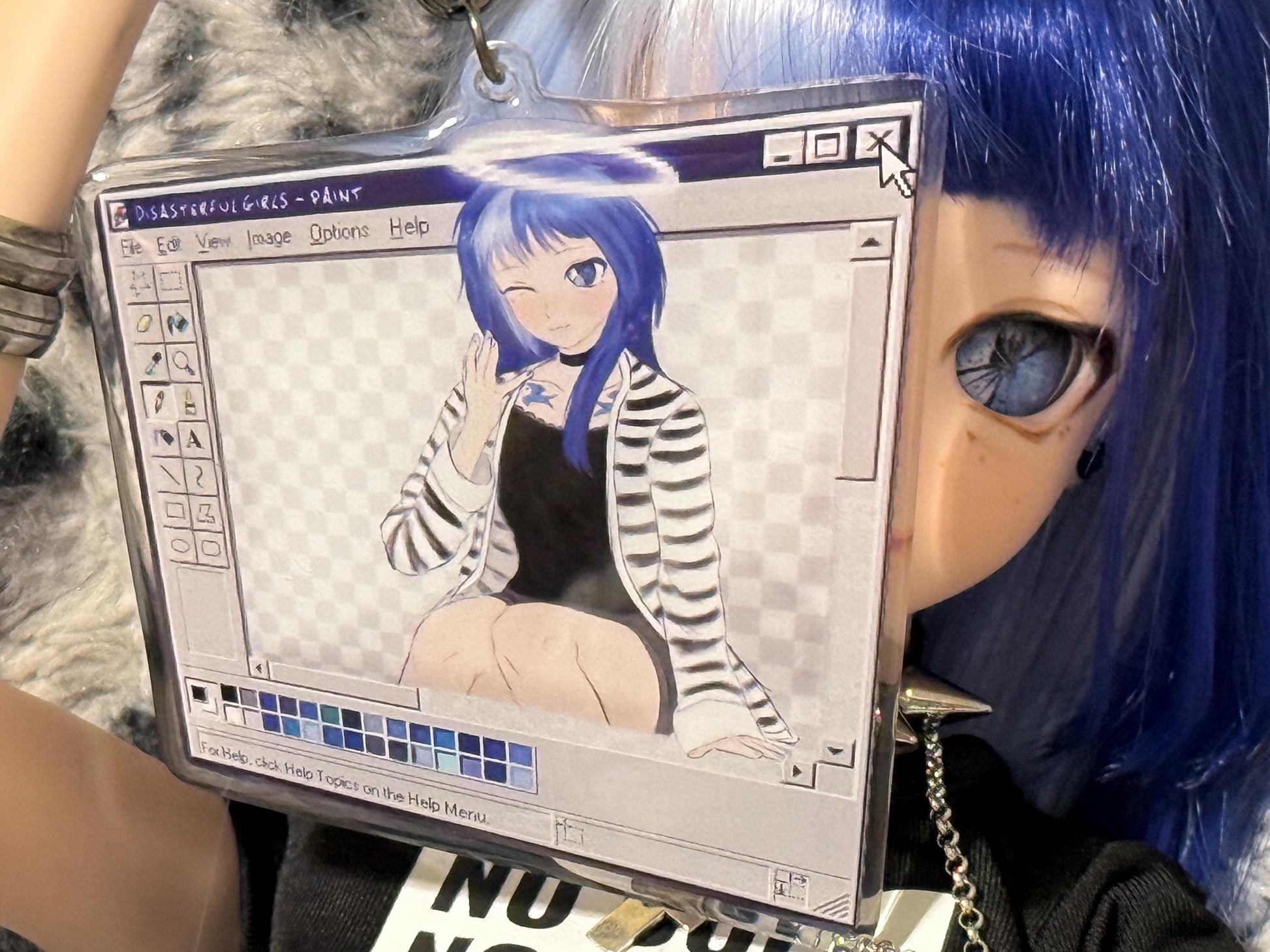 Disasterful Girls Cyber Angel/Paint Keychain
