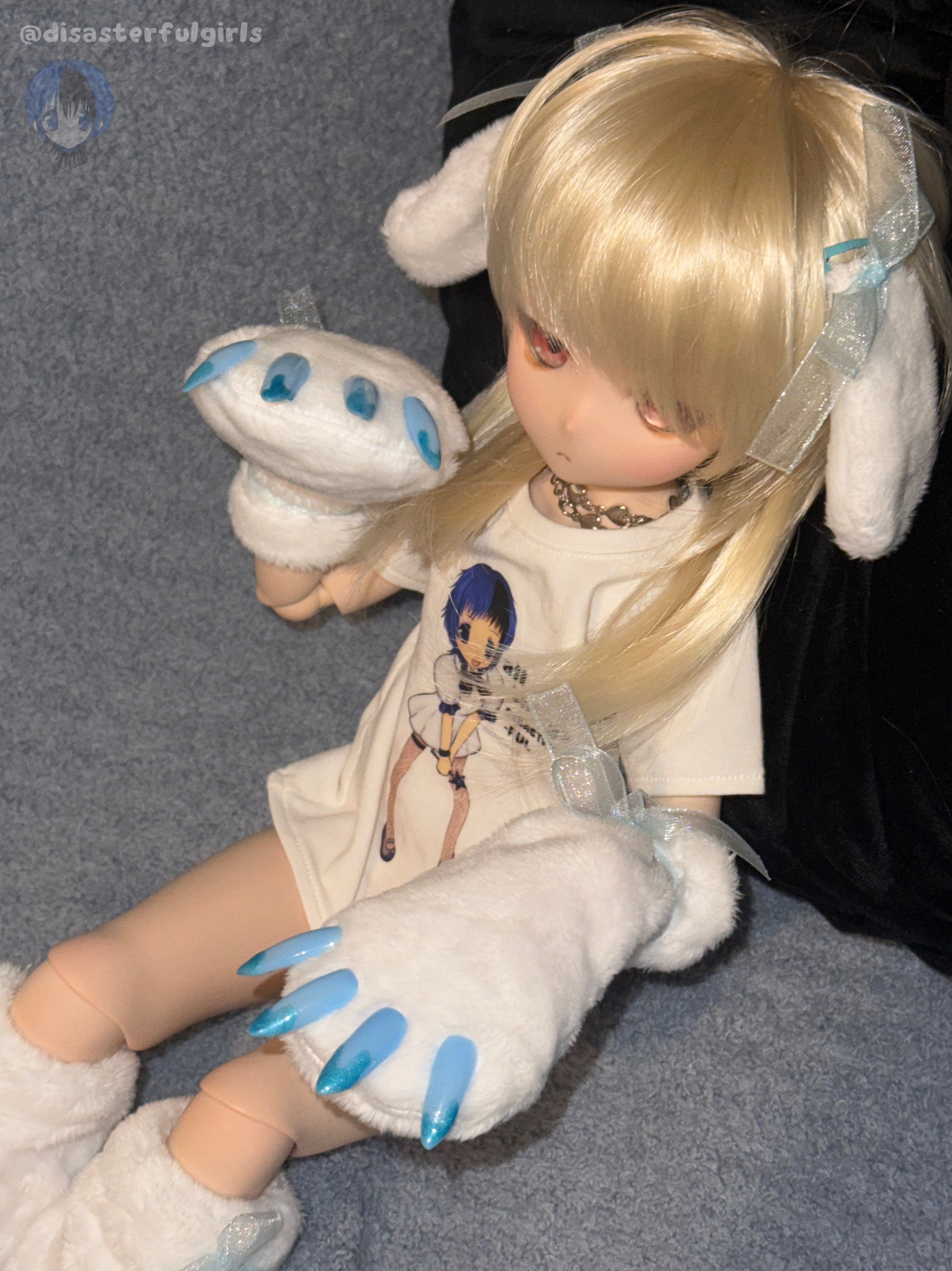 SOLD OUT!! “Puppy GRRRL” outfit accessory set for Mini Dollfie Dream (1/4 BJD)
