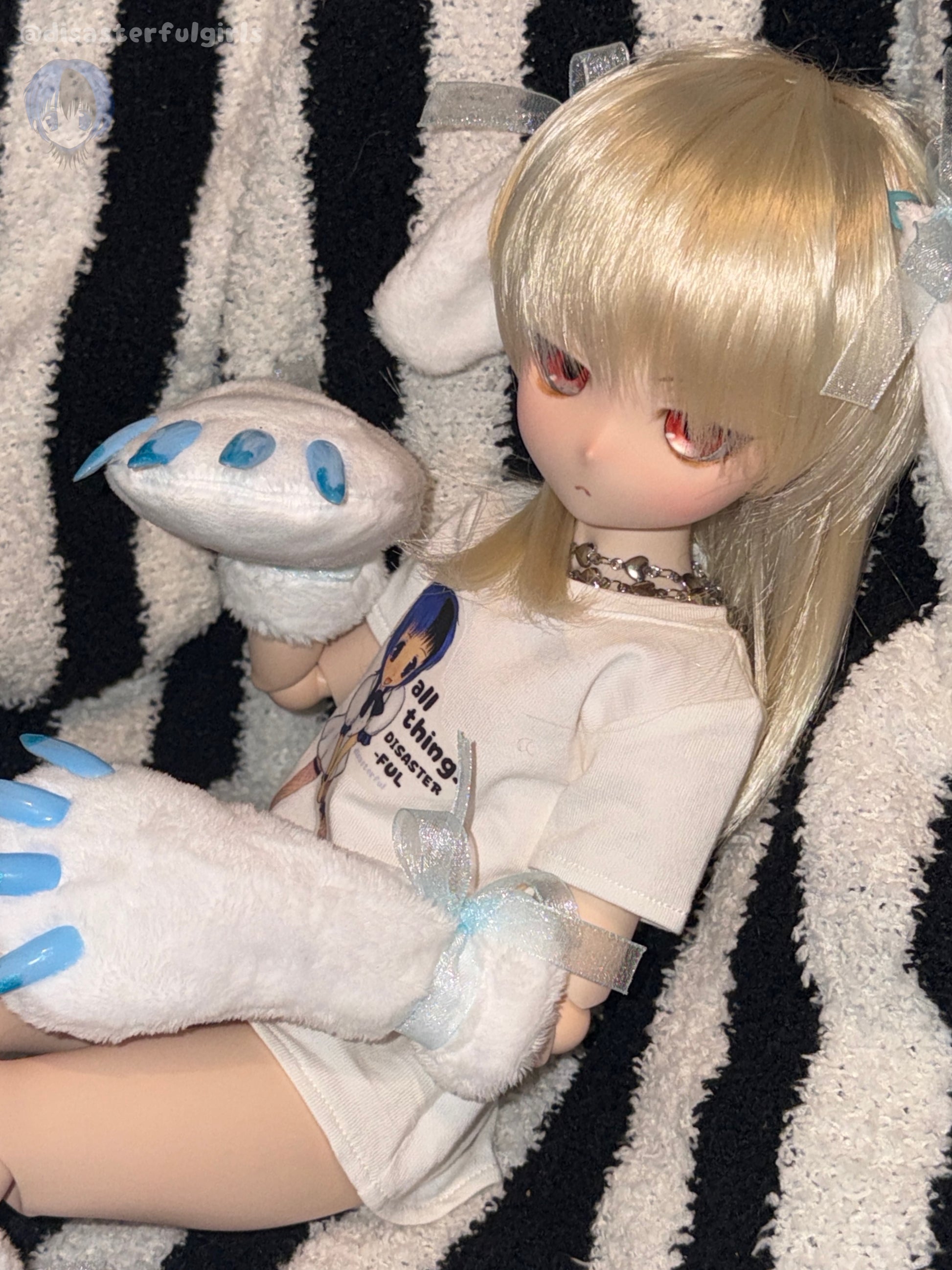 SOLD OUT!! “Puppy GRRRL” outfit accessory set for Mini Dollfie Dream (1/4 BJD)