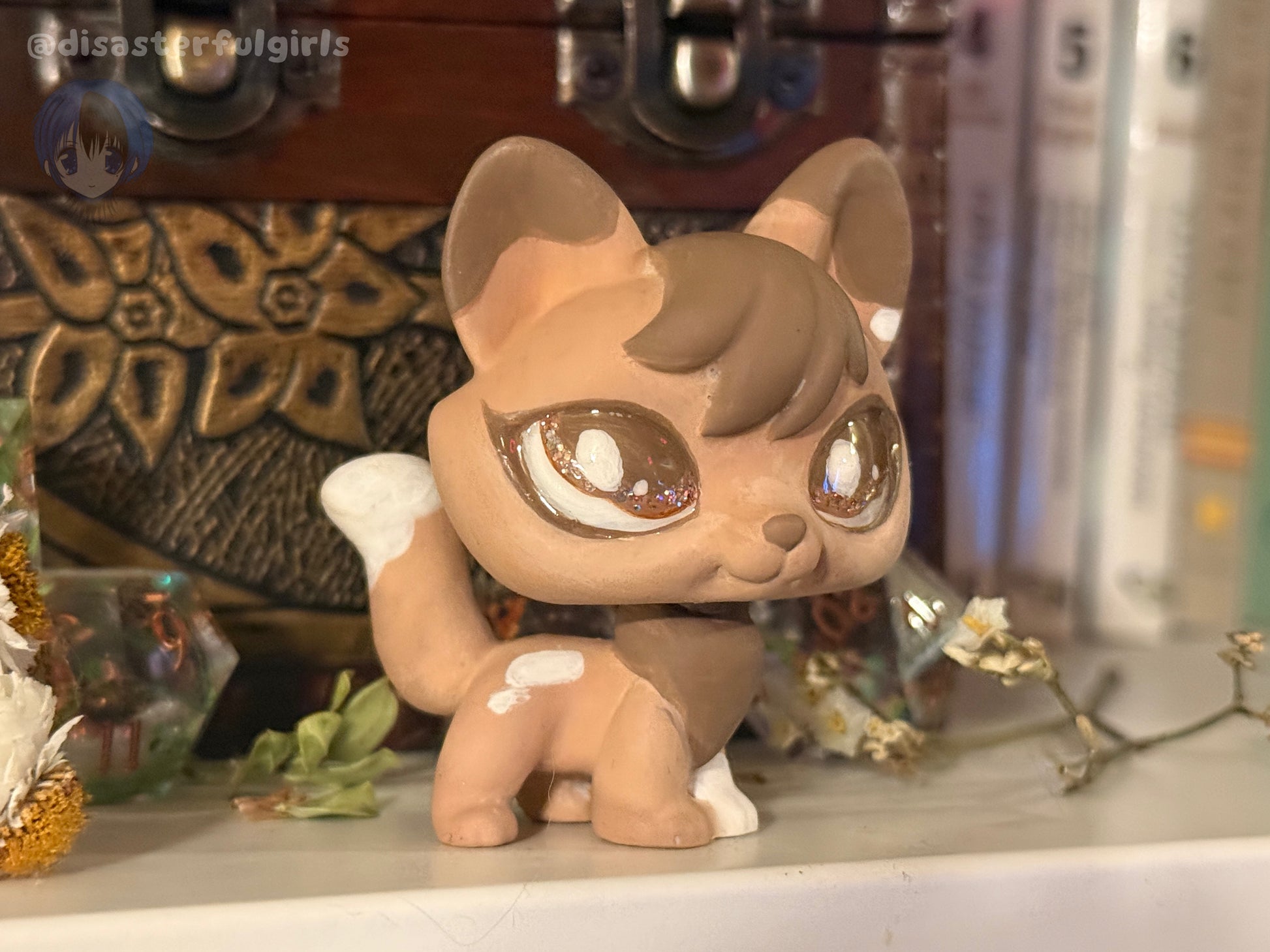 SOLD OUT! OOAK Littlest Pet Shop Brown & White Fox