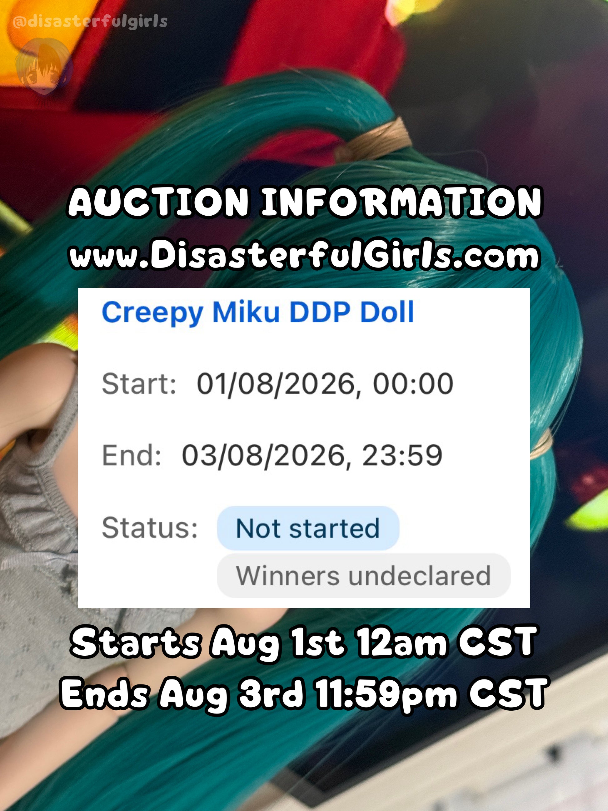 🩵COMING SOON🩵 Creepy Miku Full Set Doll (Dollfie Dream Pretty DDH-09 Semi-White)