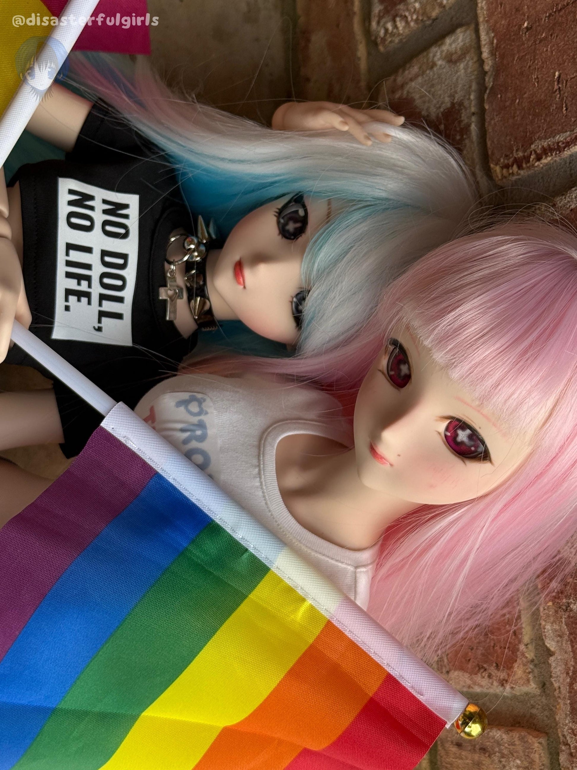 OOAK Dollfie Dream DDH-07 Flesh Head 1/3 MJD (Pink eyes)