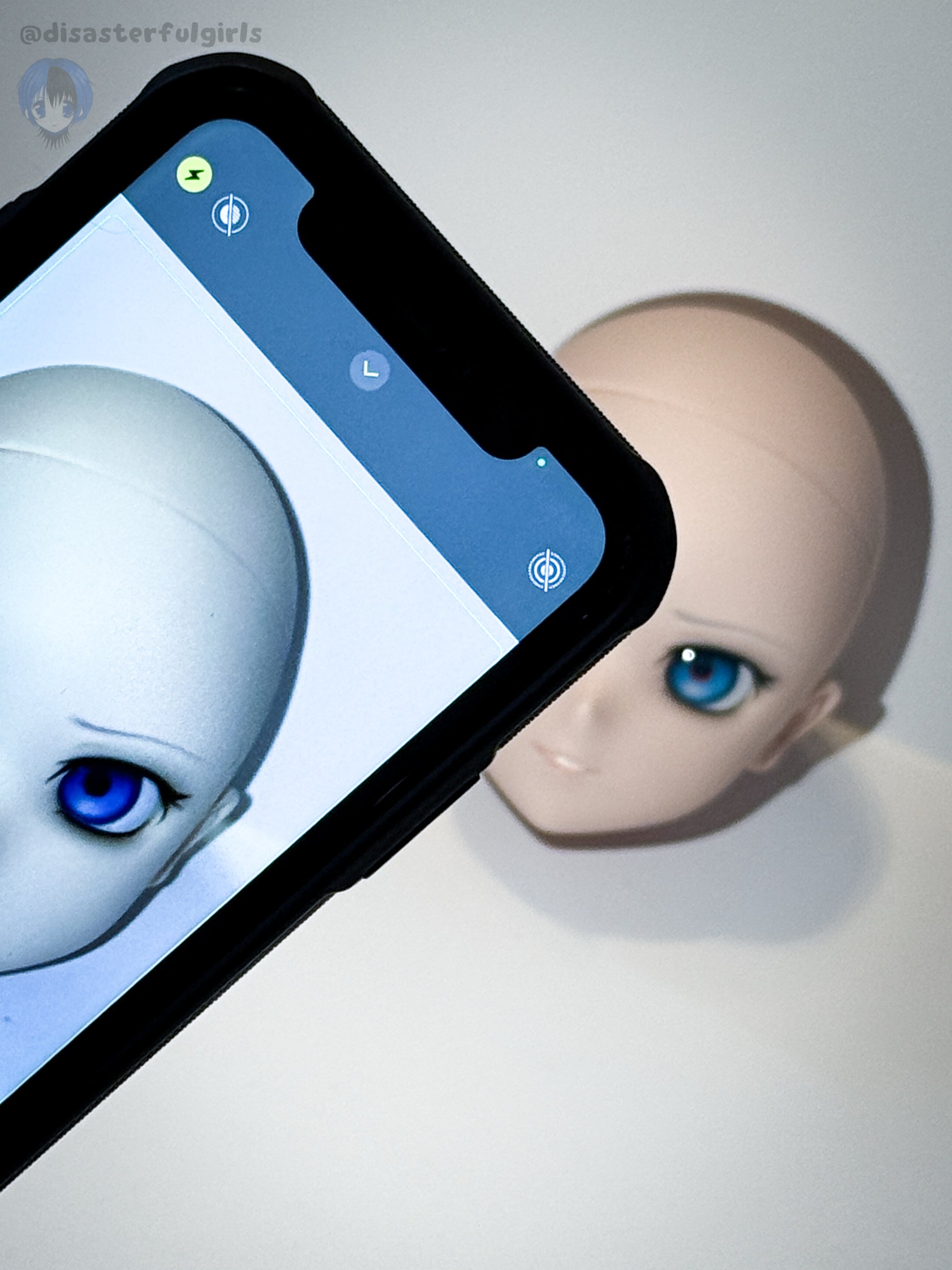 22mm “Creepy Miku” Anime BJD Doll Eyes for 1/3 BJD