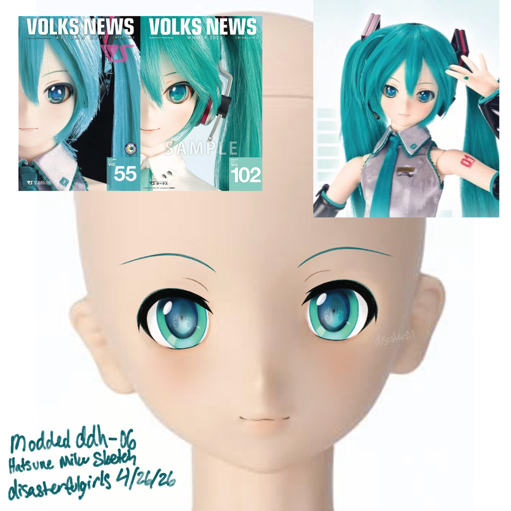 Modded DDH-06 Creepy Miku Faceup