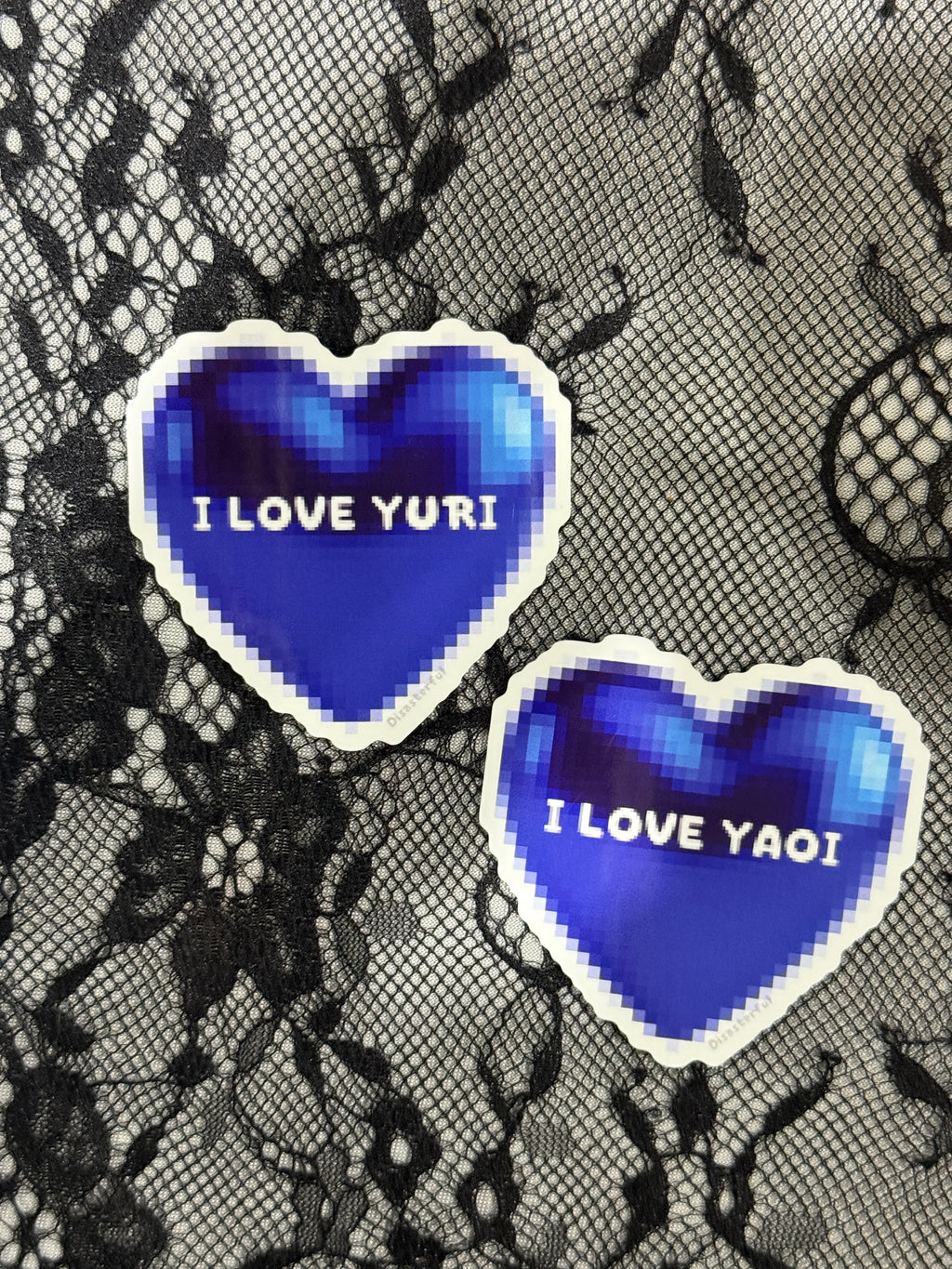 YURI/YAOI Glitched/Pixelated Art Stickers