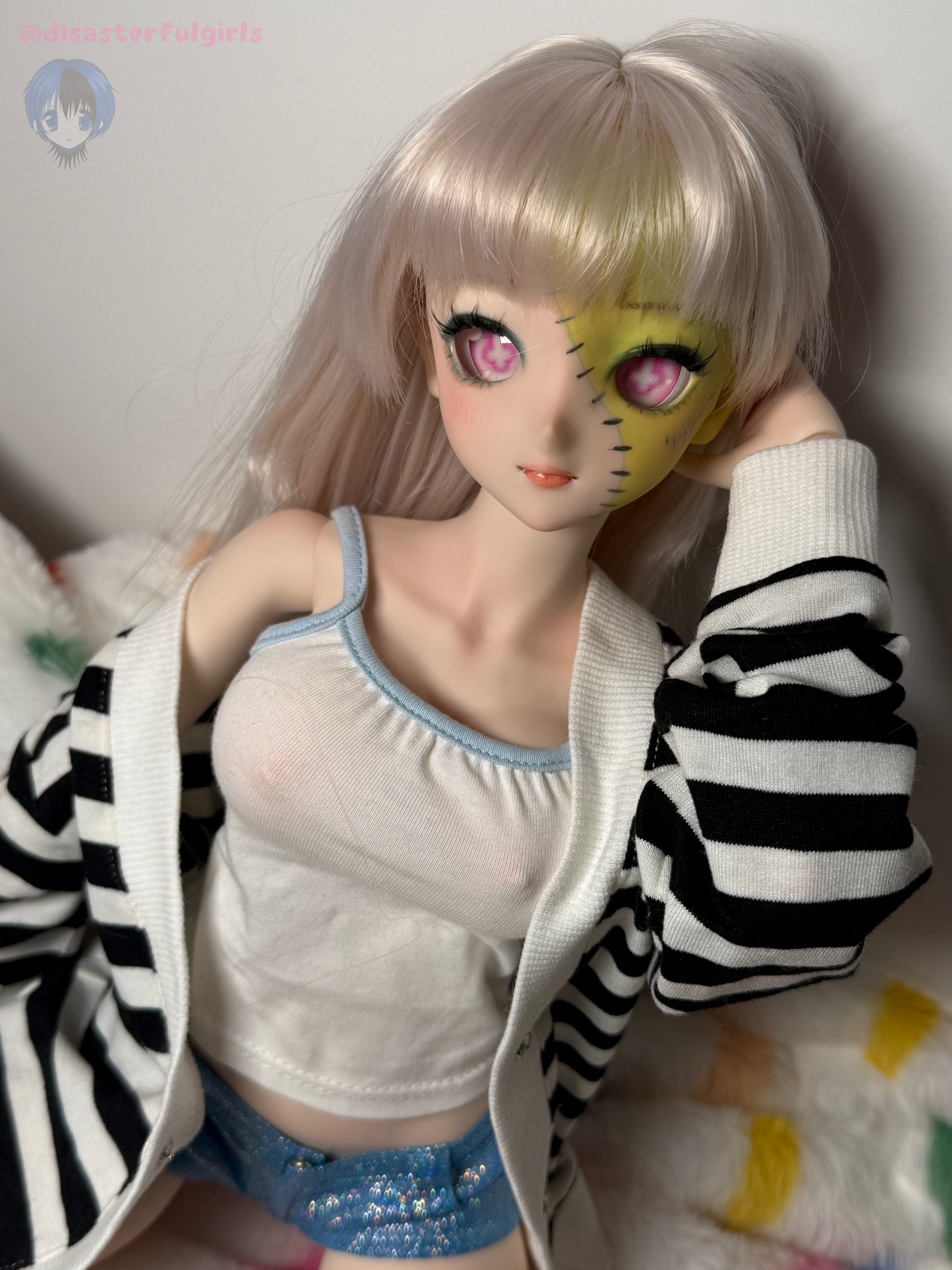 OOAK DDH-09 “Zombie Grrrl” Dollfie Dream Head
