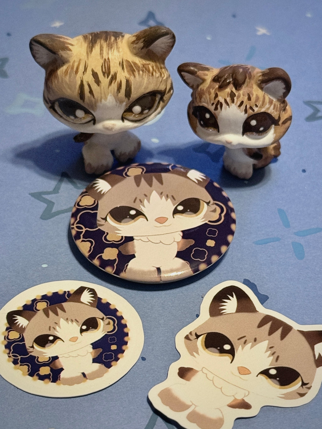 LPS inspired Meowl Stickers and Pin