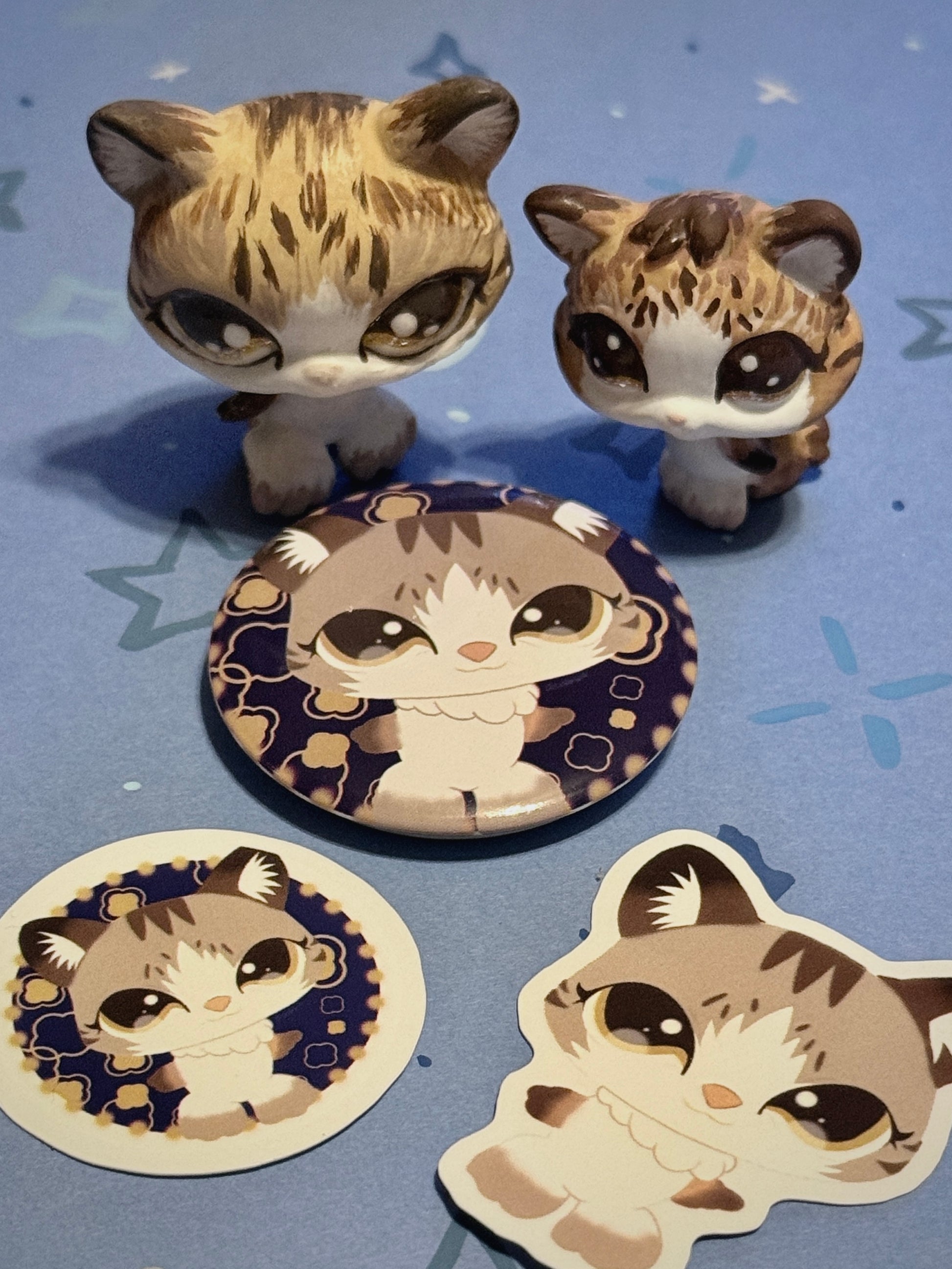 LPS inspired Meowl Stickers and Pin