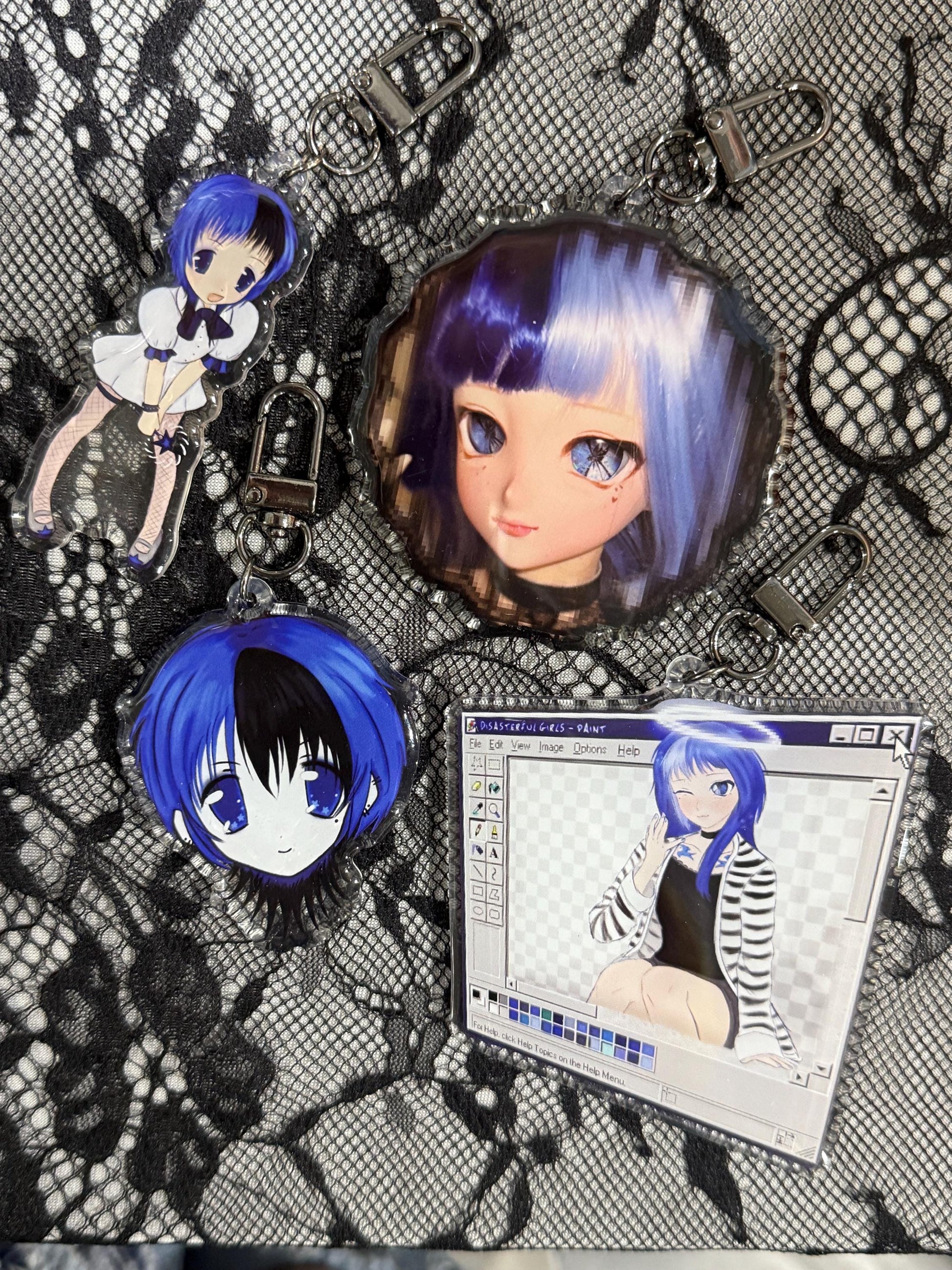 Disasterful Girls Cyber Angel/Paint Keychain