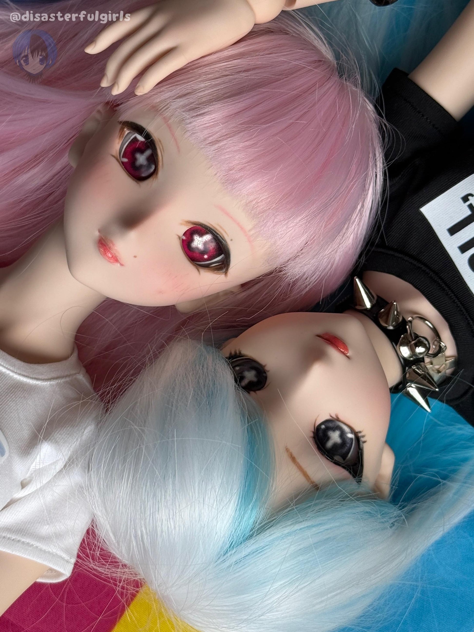 OOAK Dollfie Dream DDH-07 Flesh Head 1/3 MJD (Pink eyes)