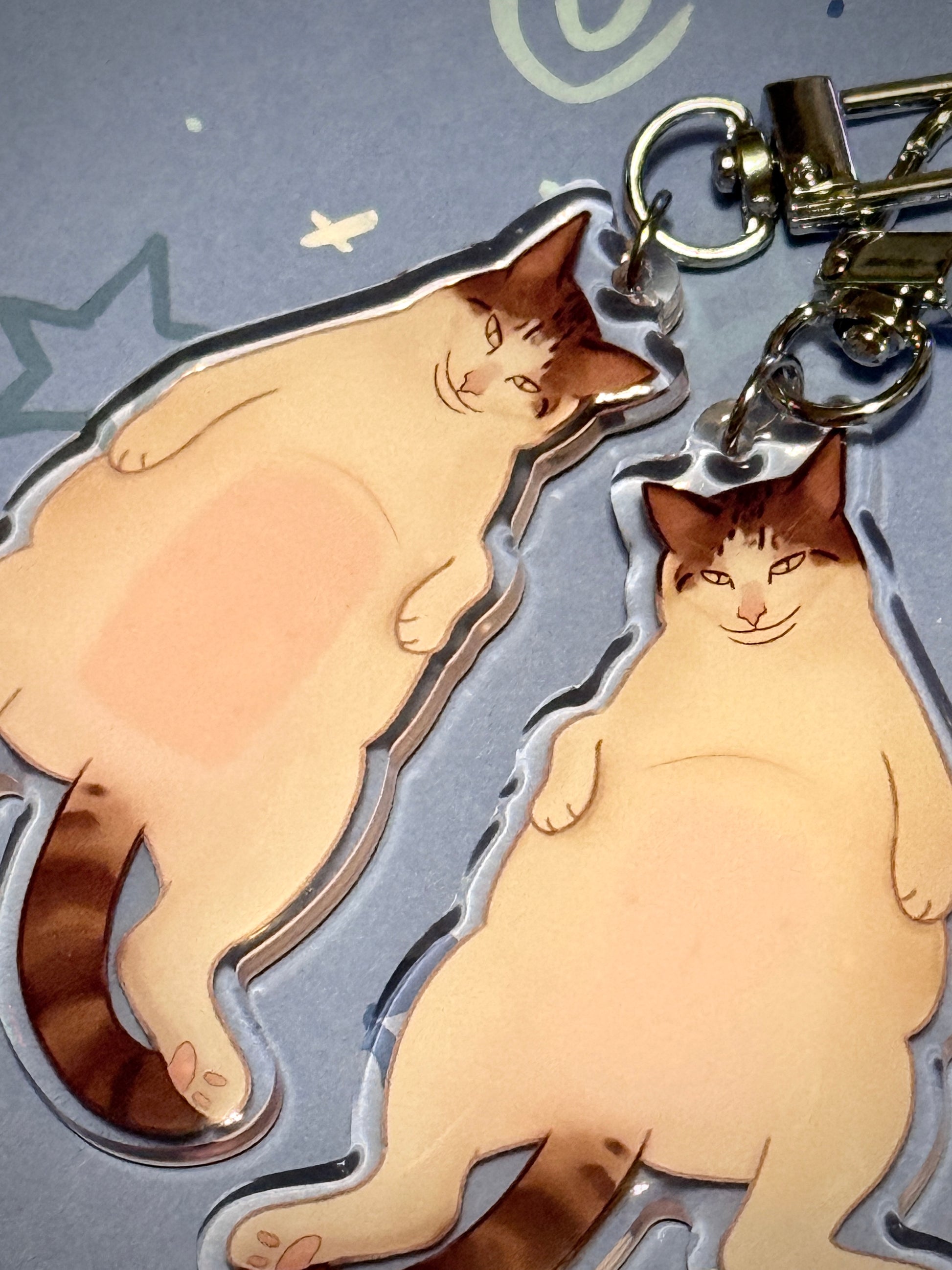 Uncle Bao 3” Double Sided (Different Design) Epoxy Keychain