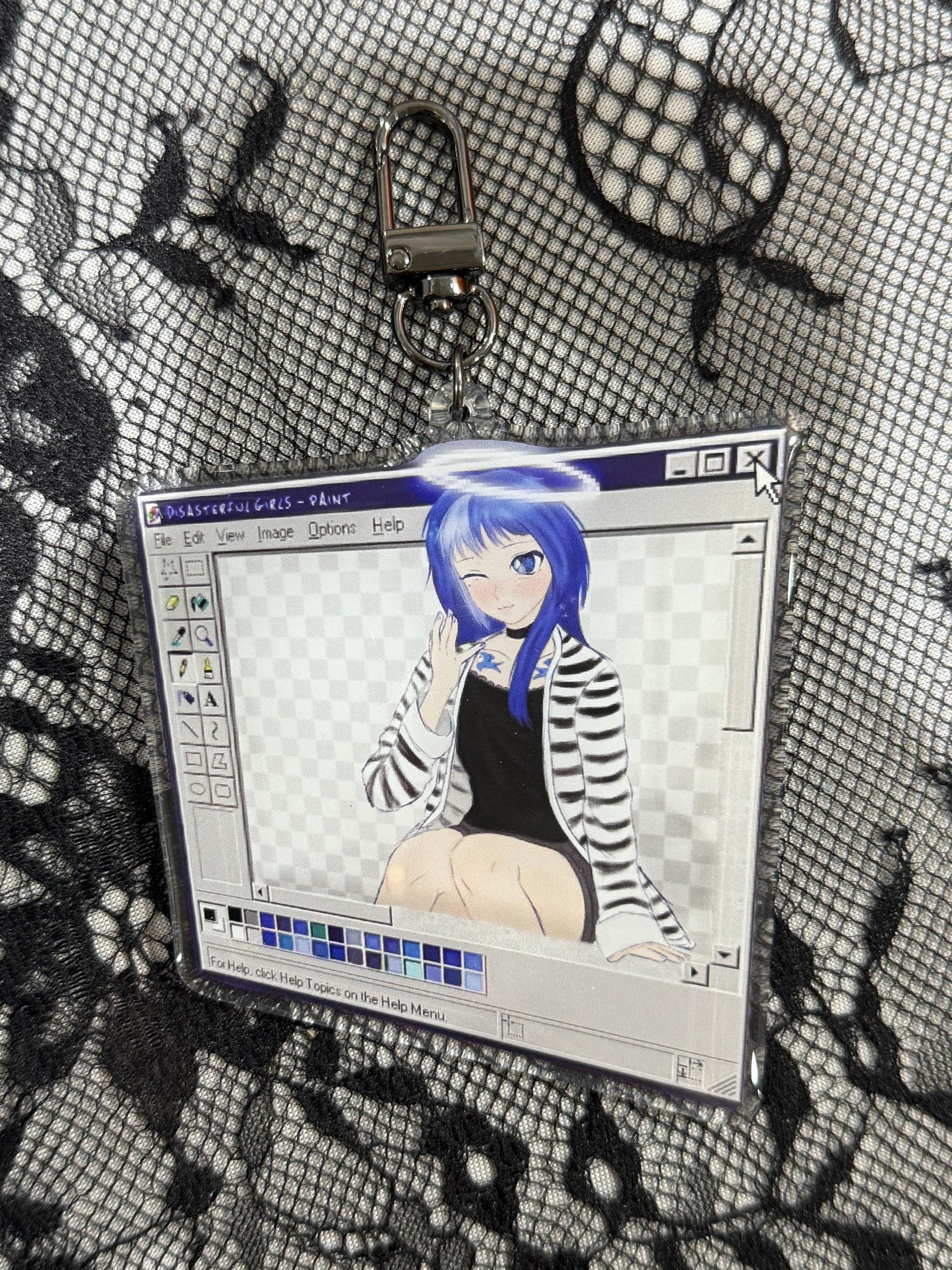 Disasterful Girls Cyber Angel/Paint Keychain