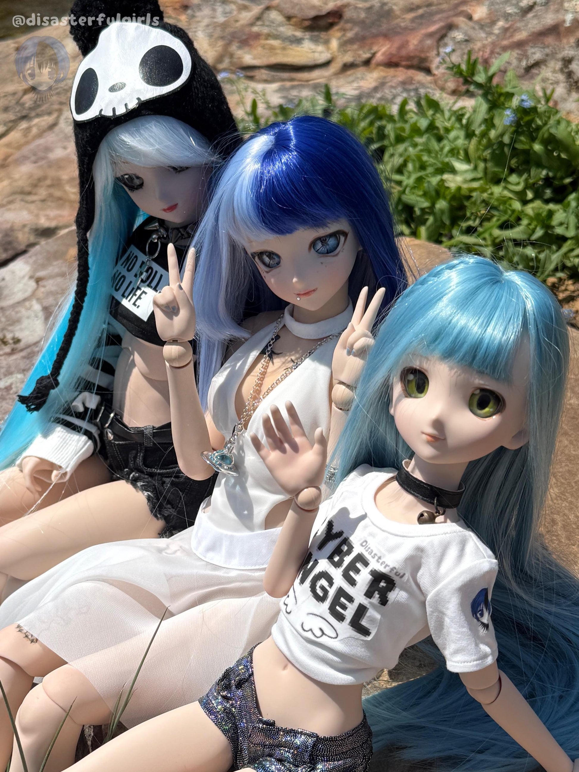 OOAK Dollfie Dream DDH-06 Flesh Head 1/3 MJD (Green eyes)