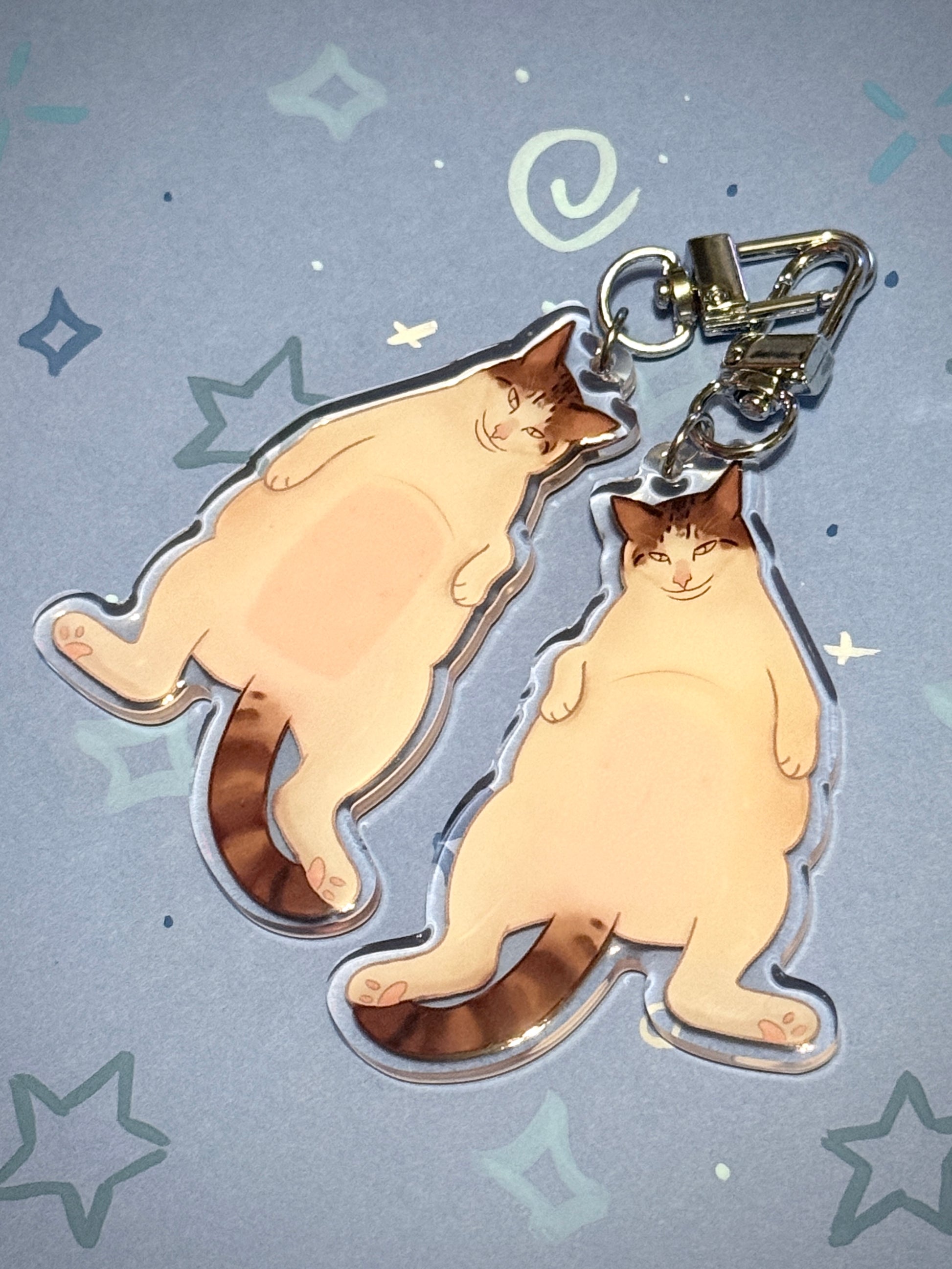 Uncle Bao 3” Double Sided (Different Design) Epoxy Keychain