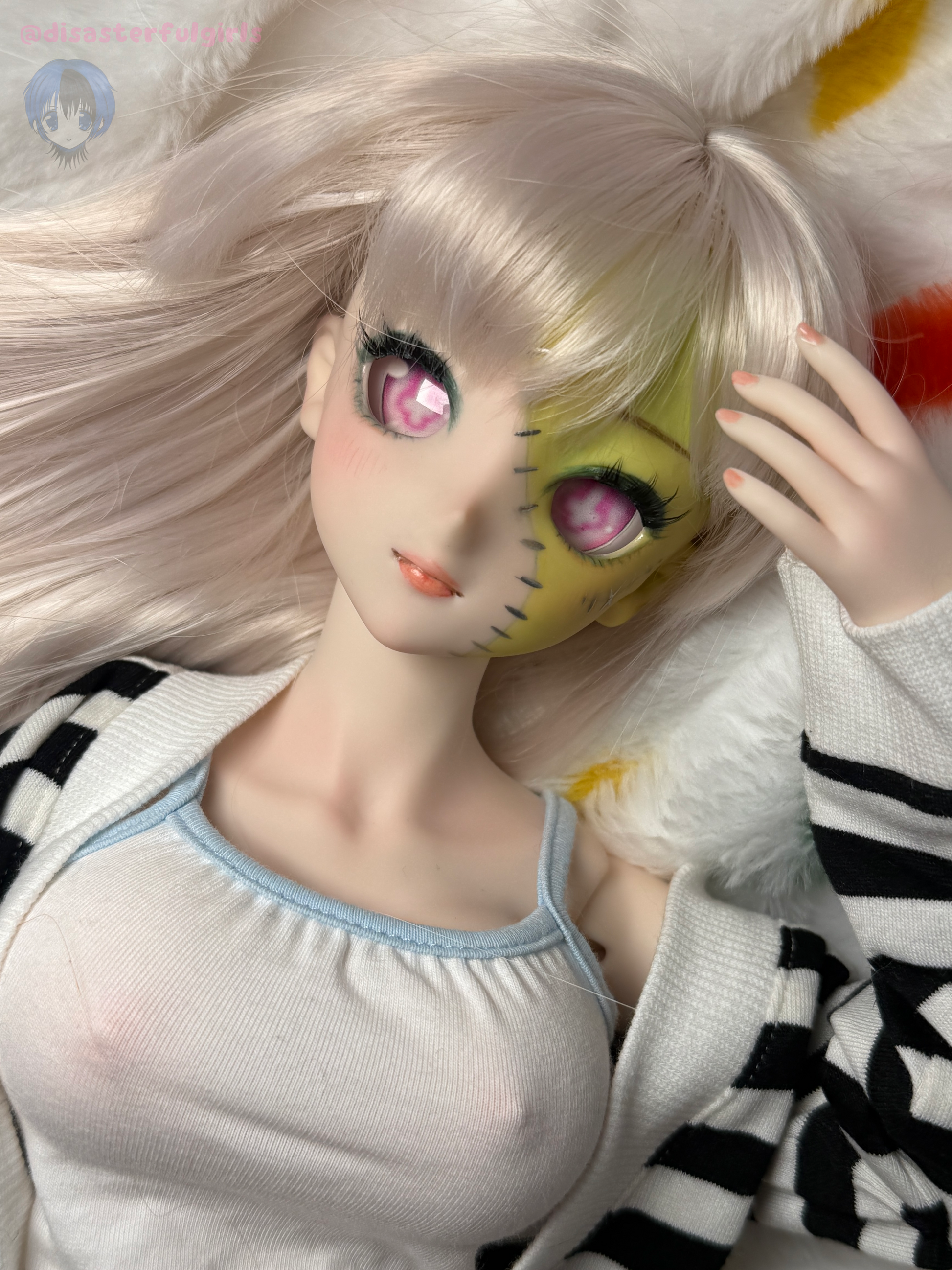 OOAK DDH-09 “Zombie Grrrl” Dollfie Dream Head